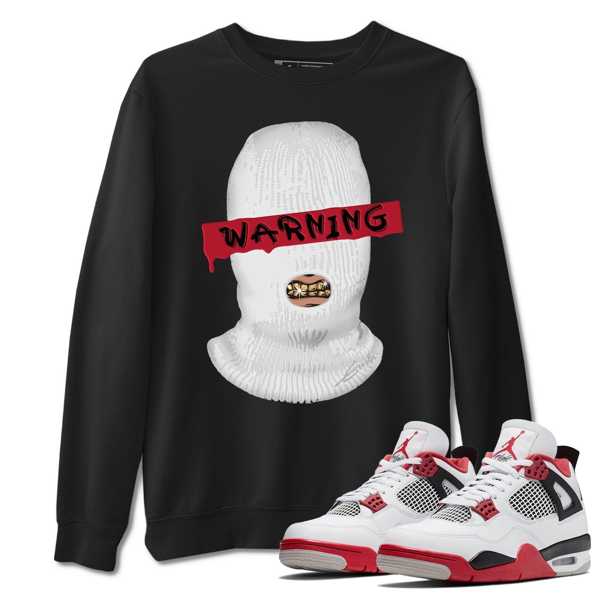 Jordan 4 Fire Red Sneaker Match Tees Warning Sneaker Tees Jordan 4 Fire Red Sneaker Release Tees Unisex Shirts