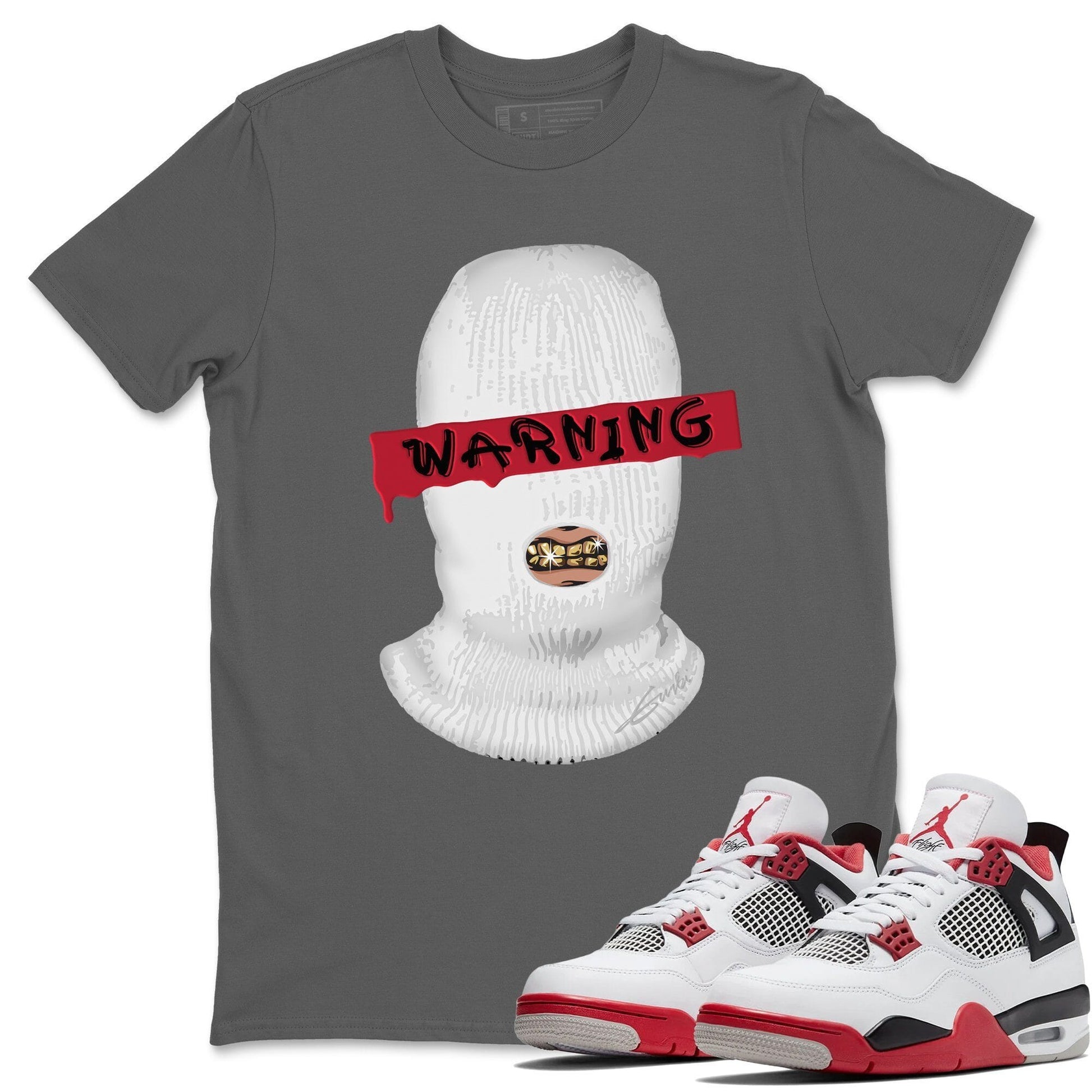 Jordan 4 Fire Red Sneaker Match Tees Warning Sneaker Tees Jordan 4 Fire Red Sneaker Release Tees Unisex Shirts