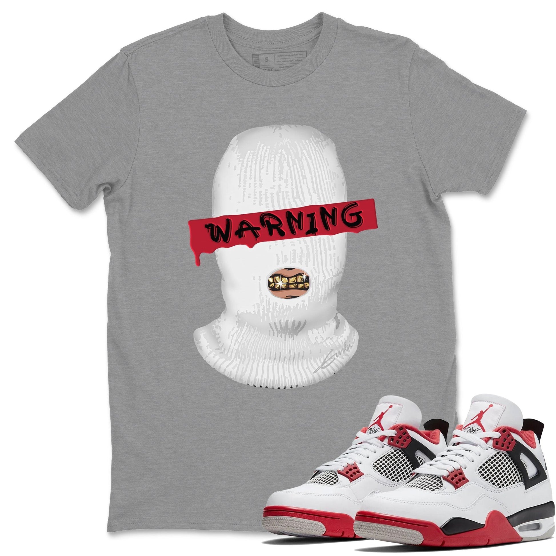 Jordan 4 Fire Red Sneaker Match Tees Warning Sneaker Tees Jordan 4 Fire Red Sneaker Release Tees Unisex Shirts