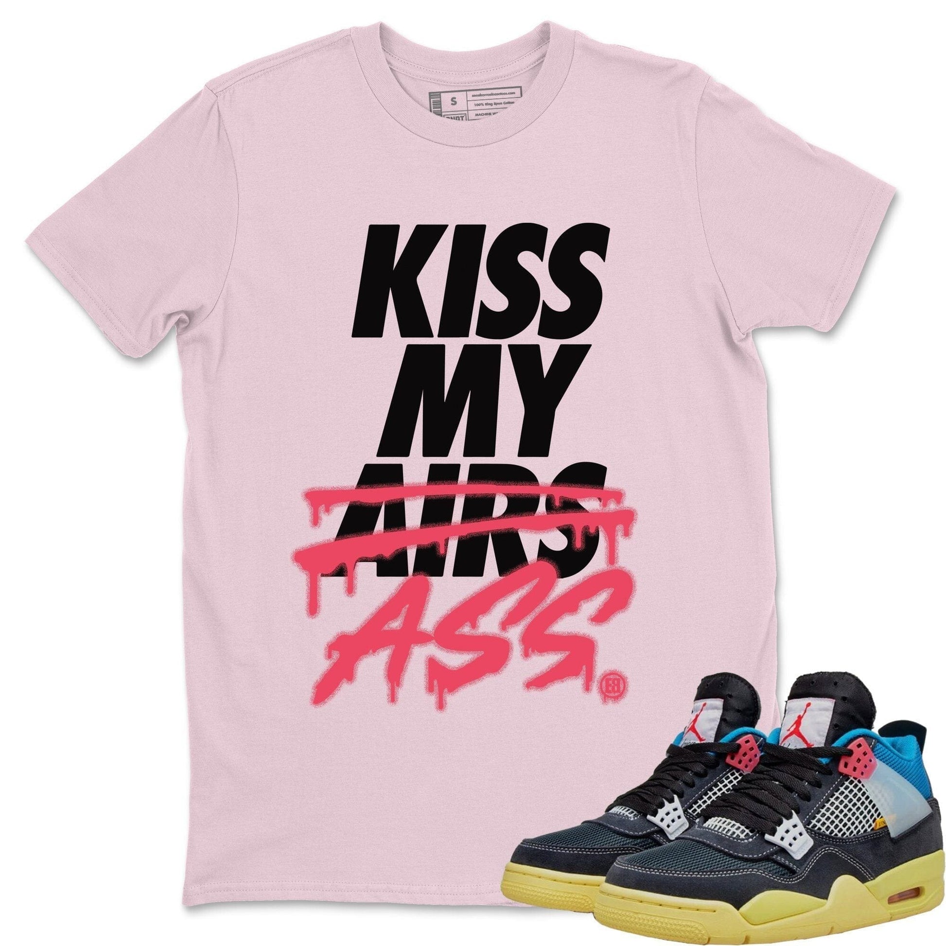 Jordan 4 Union Off Noir Sneaker Match Tees Kiss My Ass Sneaker Tees Jordan 4 Union Off Noir Sneaker Release Tees Unisex Shirts