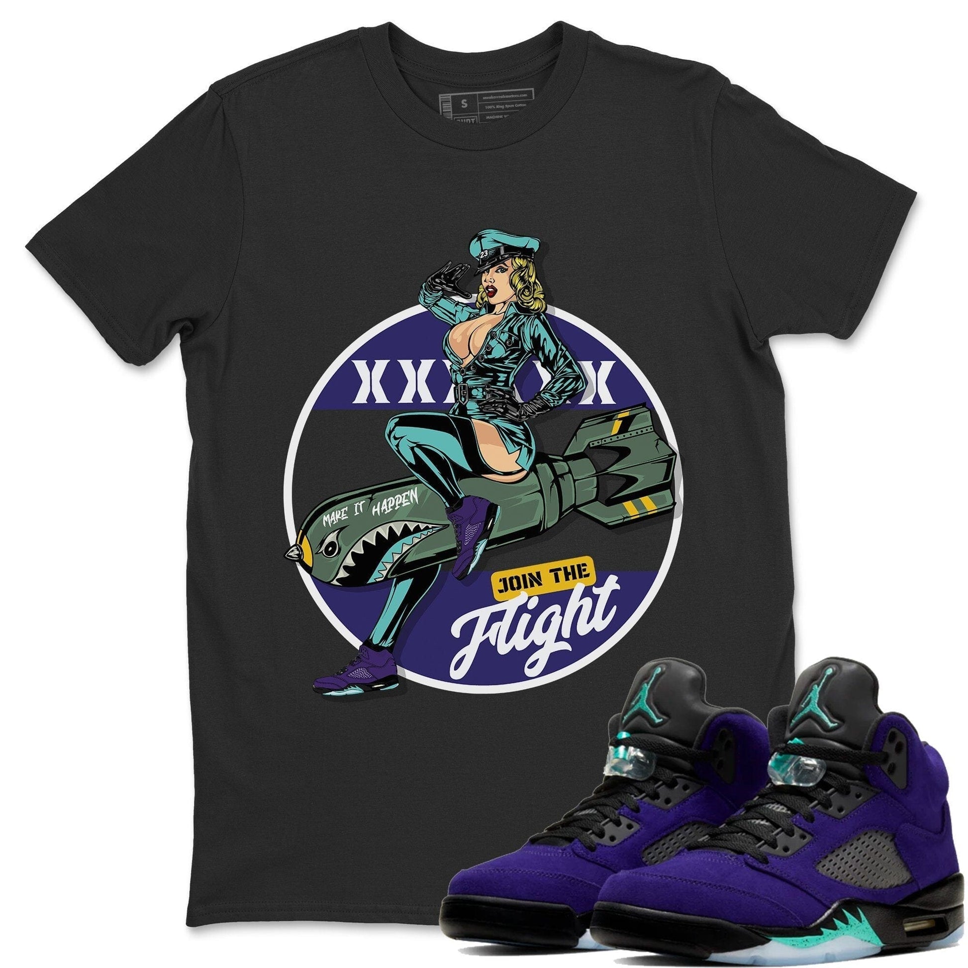 Jordan 5 Purple Grape Sneaker Match Tees Pin Up Girl Sneaker Tees Jordan 5 Purple Grape Sneaker Release Tees Unisex Shirts