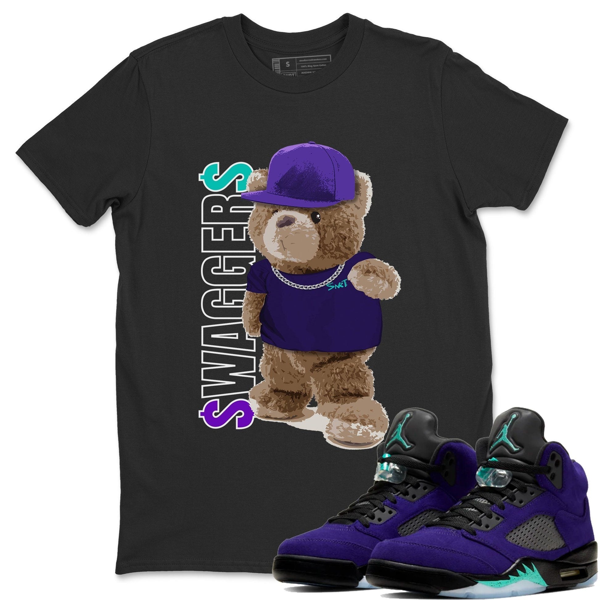 Jordan 5 Purple Grape Sneaker Match Tees Bear Swaggers Sneaker Tees Jordan 5 Purple Grape Sneaker Release Tees Unisex Shirts