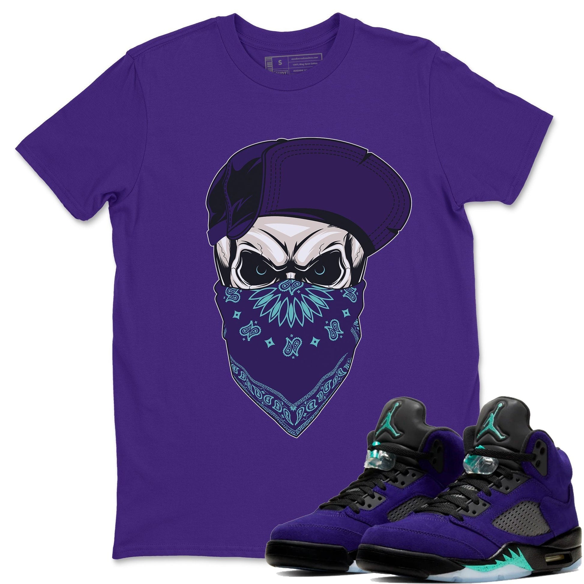 Jordan 5 Purple Grape Sneaker Match Tees Skull Hat Sneaker Tees Jordan 5 Purple Grape Sneaker Release Tees Unisex Shirts