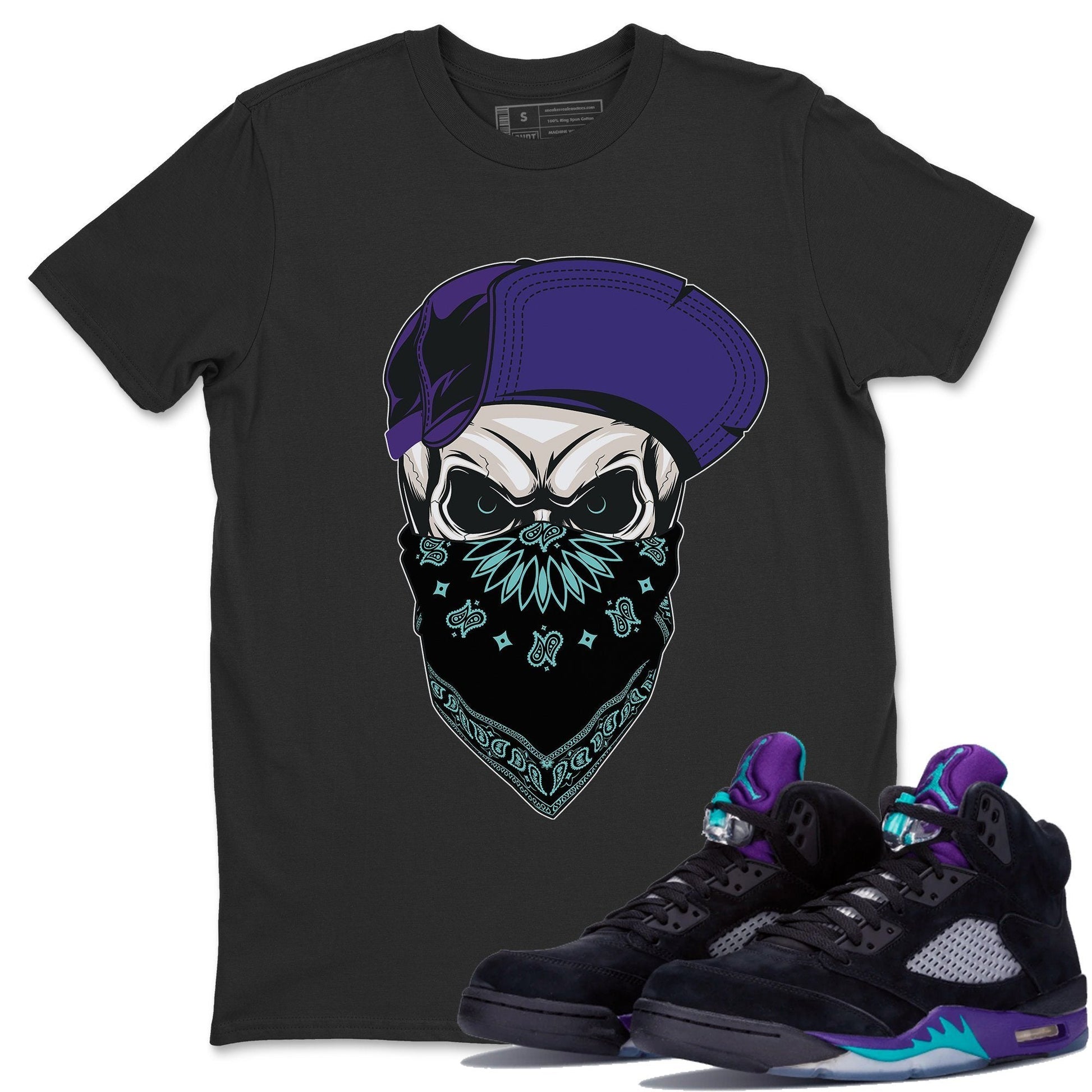 Jordan 5 Black Grape Sneaker Match Tees Skull Hat Sneaker Tees Jordan 5 Black Grape Sneaker Release Tees Unisex Shirts