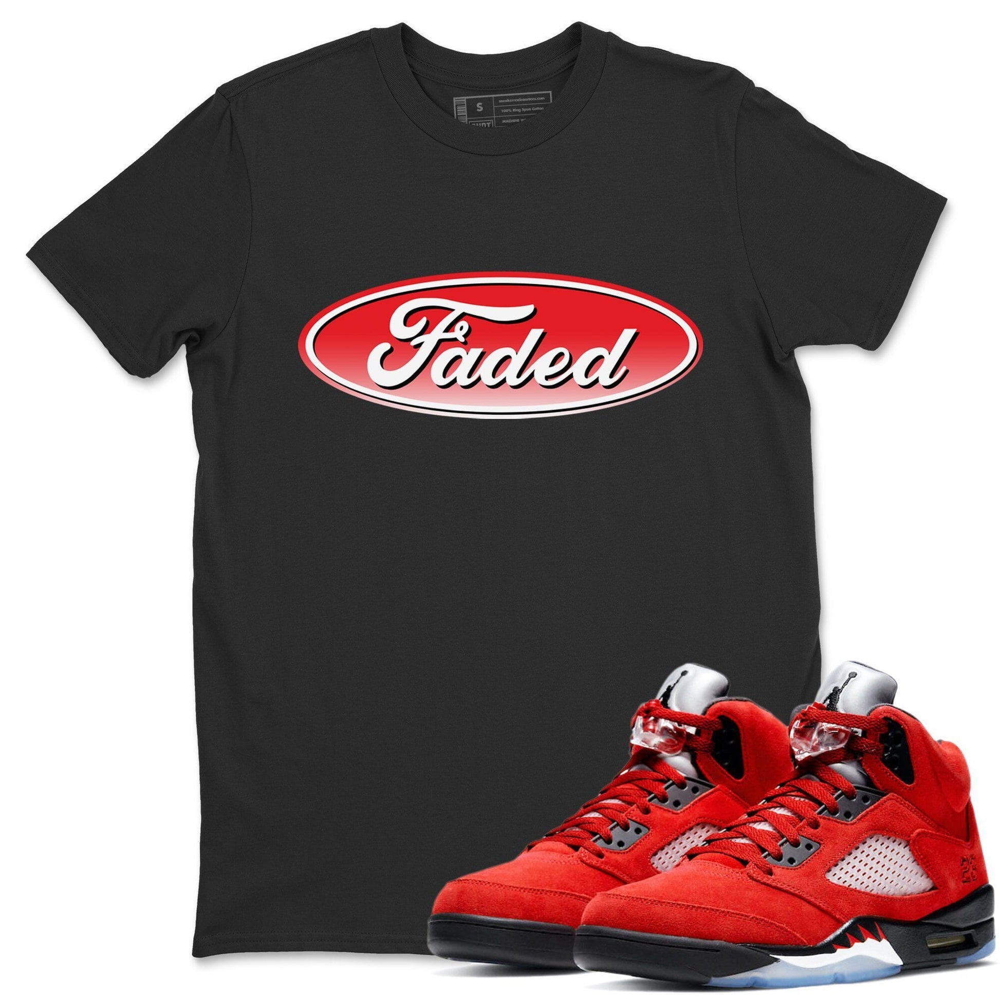 Jordan 5 Raging Bull Sneaker Match Tees Faded Sneaker Tees Jordan 5 Raging Bull Sneaker Release Tees Unisex Shirts