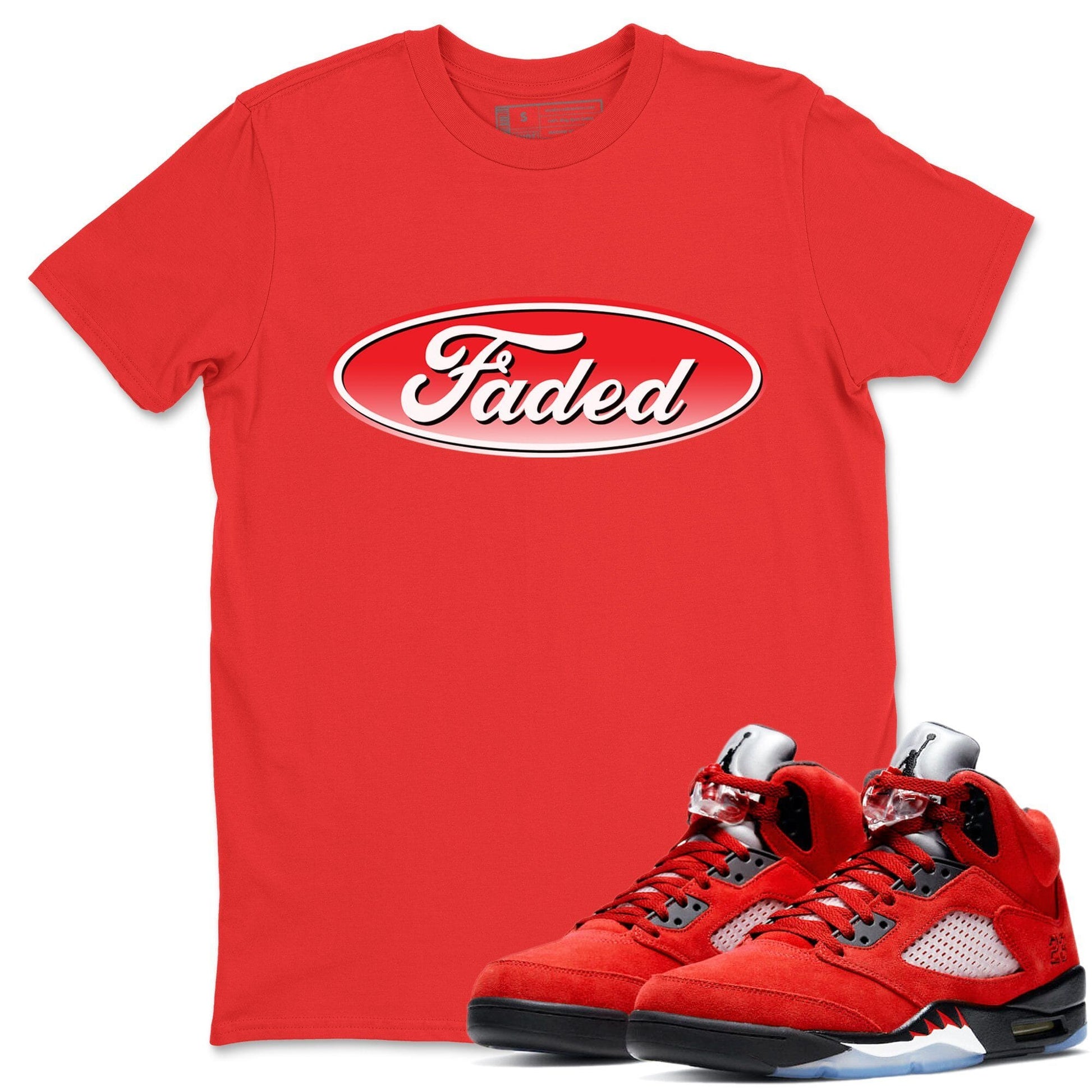 Jordan 5 Raging Bull Sneaker Match Tees Faded Sneaker Tees Jordan 5 Raging Bull Sneaker Release Tees Unisex Shirts