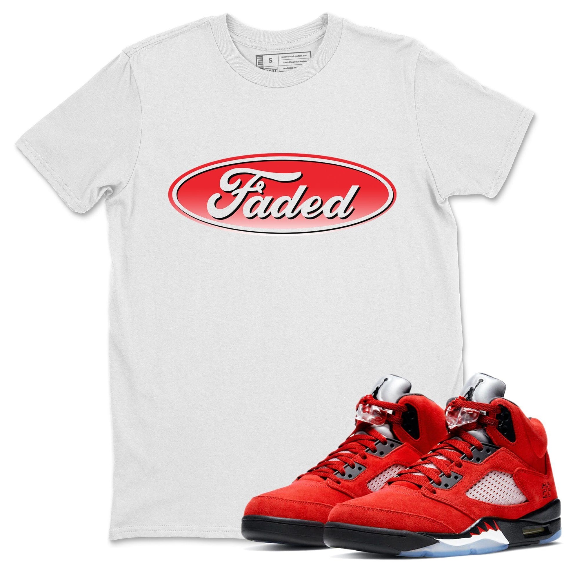 Jordan 5 Raging Bull Sneaker Match Tees Faded Sneaker Tees Jordan 5 Raging Bull Sneaker Release Tees Unisex Shirts