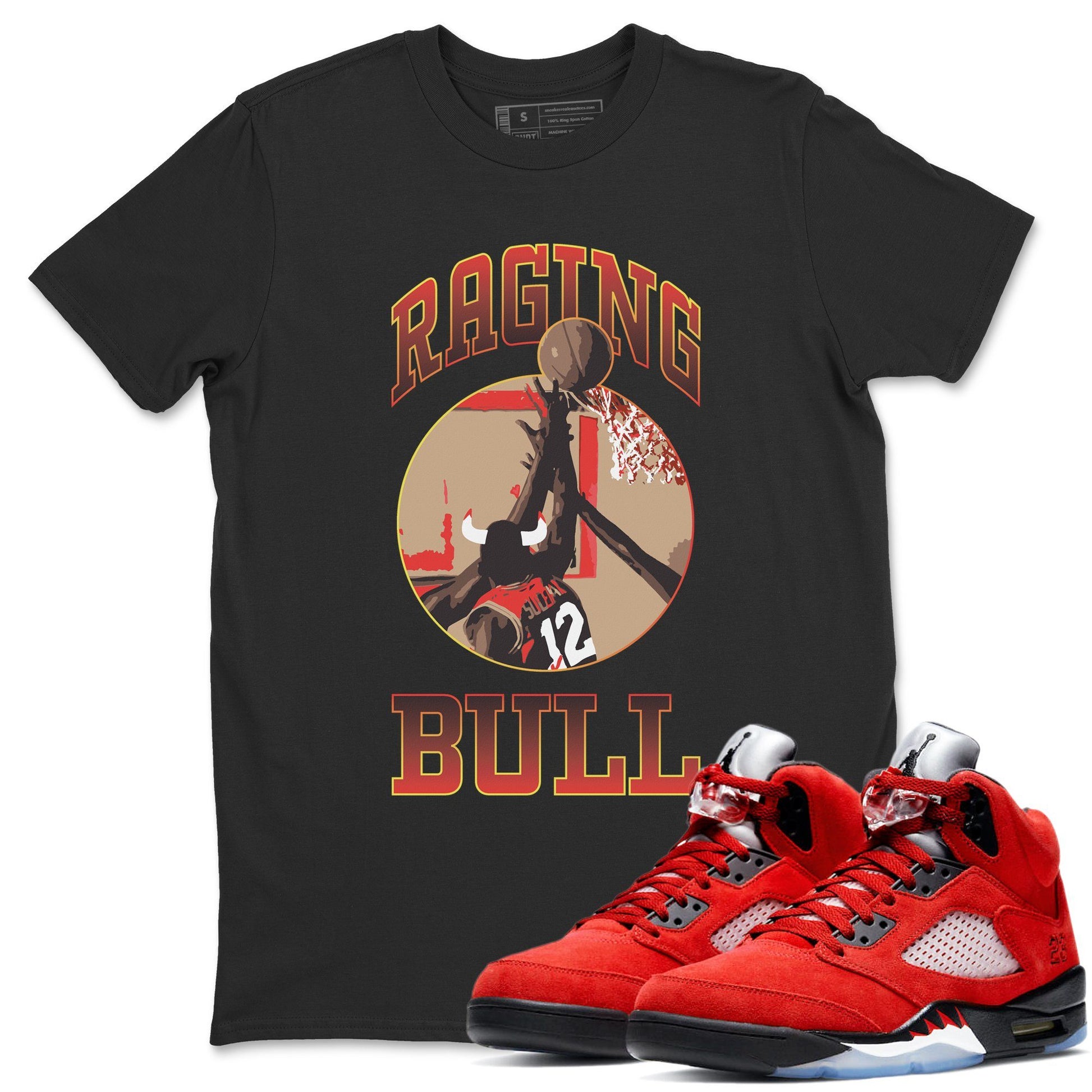 Jordan 5 Raging Bull Sneaker Match Tees Raging Sneaker Tees Jordan 5 Raging Bull Sneaker Release Tees Unisex Shirts