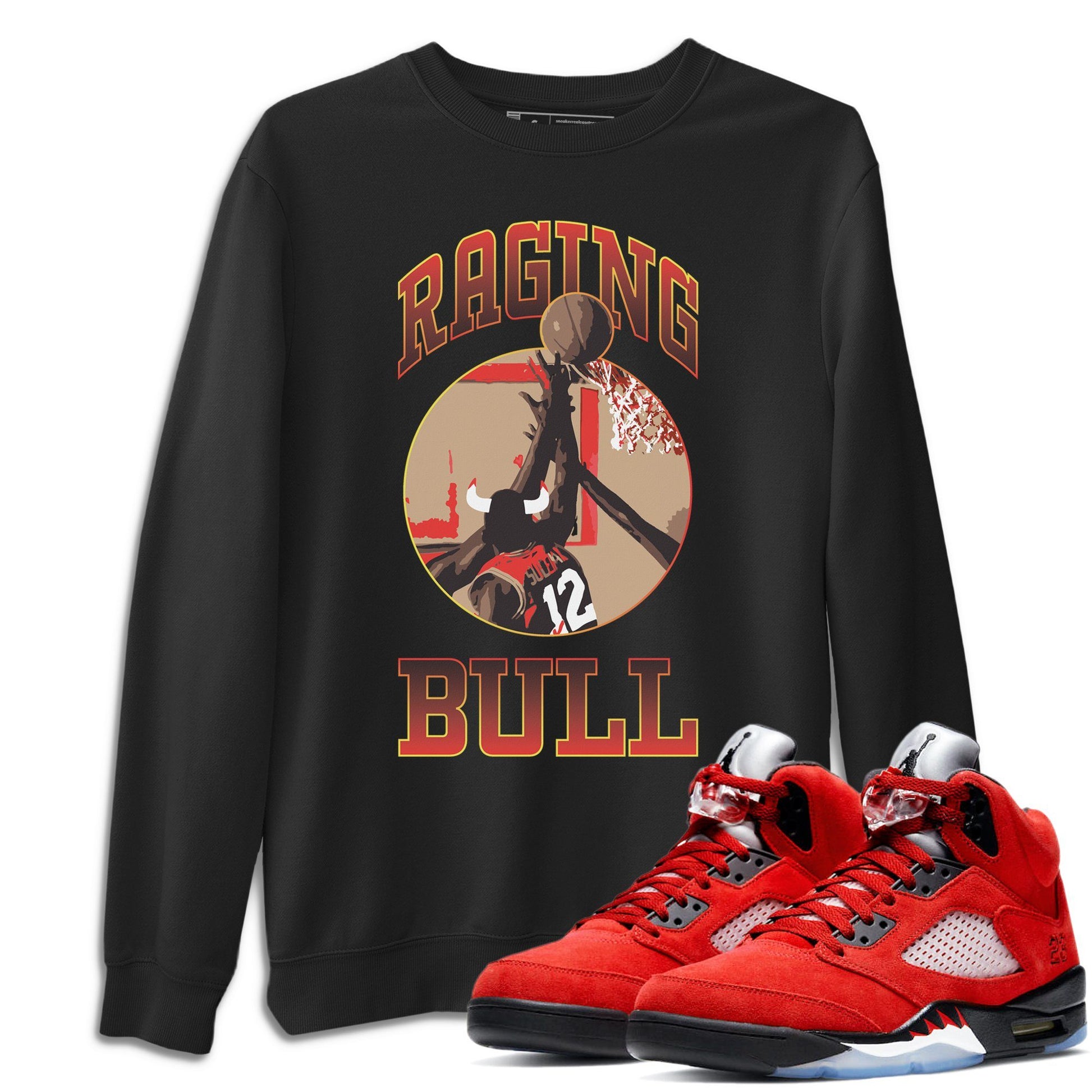 Jordan 5 Raging Bull Sneaker Match Tees Raging Sneaker Tees Jordan 5 Raging Bull Sneaker Release Tees Unisex Shirts