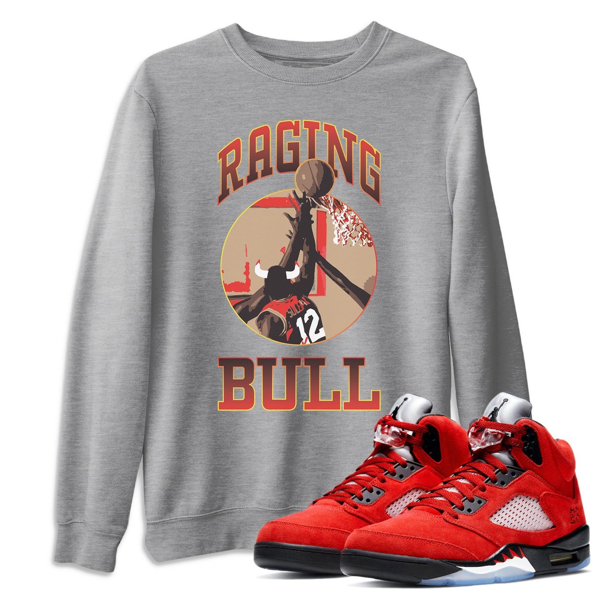 Jordan 5 Raging Bull Sneaker Match Tees Raging Sneaker Tees Jordan 5 Raging Bull Sneaker Release Tees Unisex Shirts