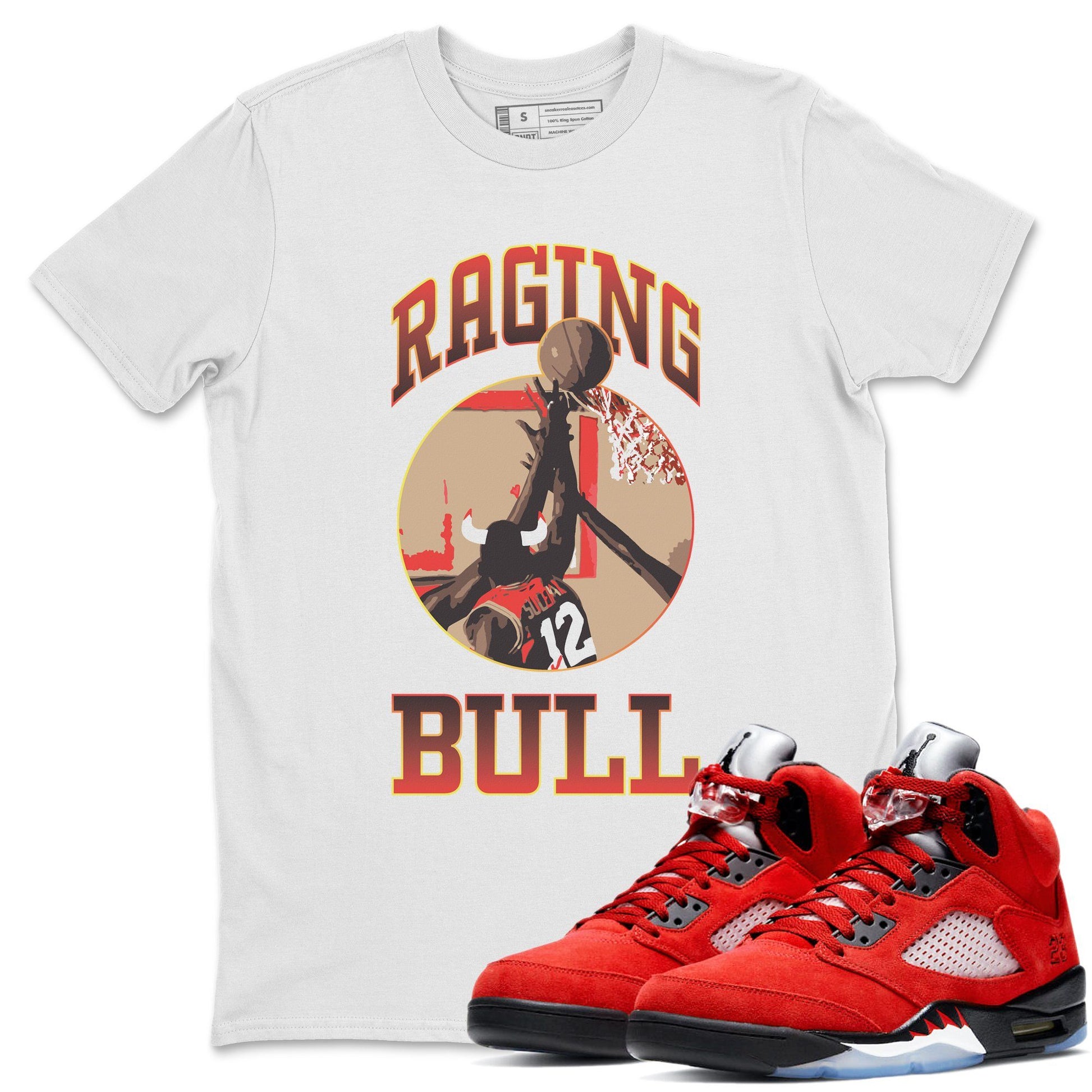 Jordan 5 Raging Bull Sneaker Match Tees Raging Sneaker Tees Jordan 5 Raging Bull Sneaker Release Tees Unisex Shirts