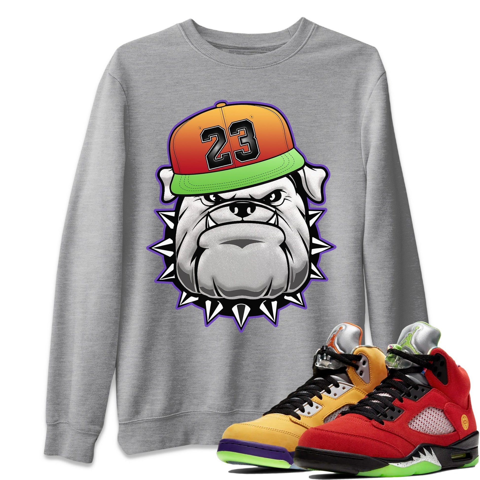 Jordan 5 What The Sneaker Match Tees English Bulldog Sneaker Tees Jordan 5 What The Sneaker Release Tees Unisex Shirts