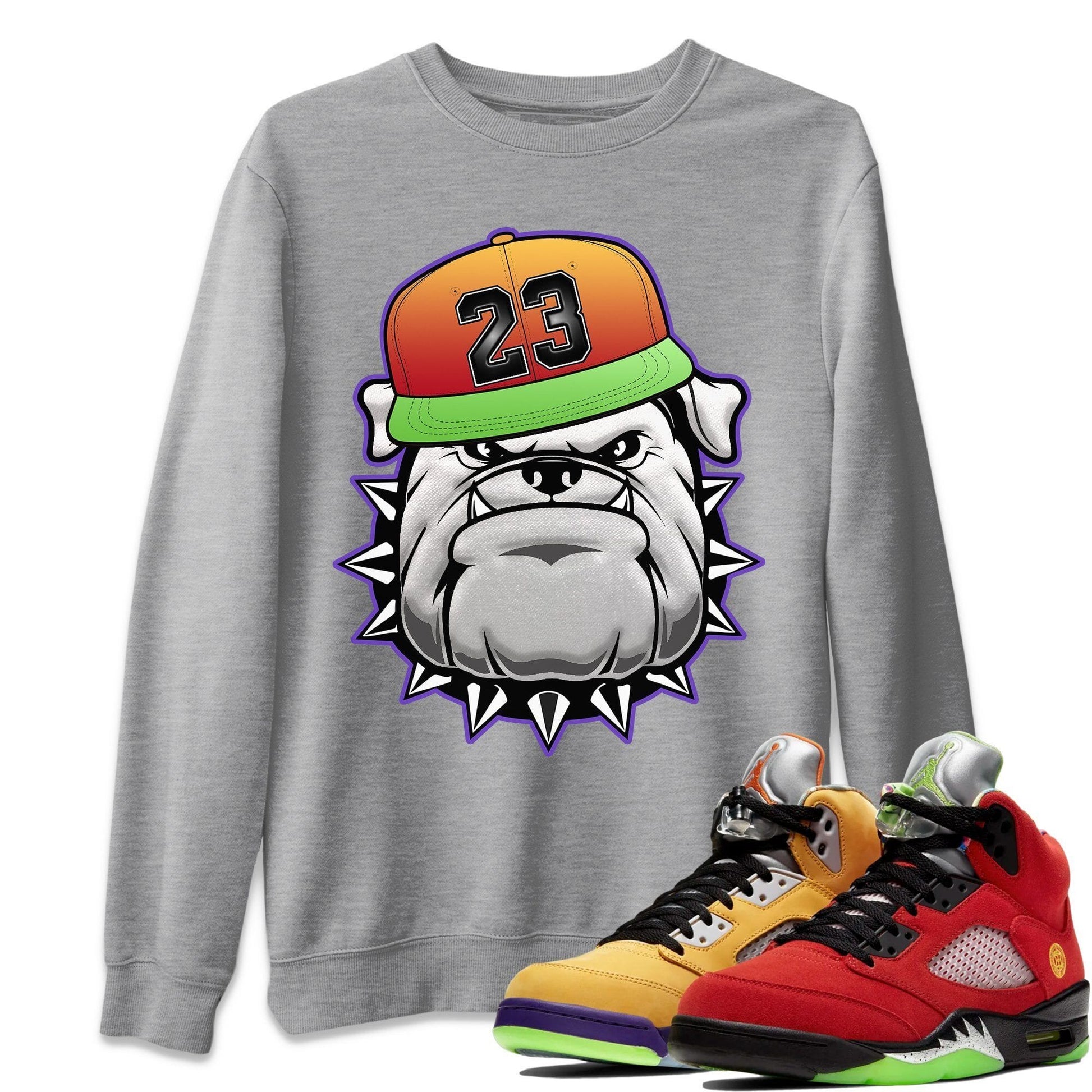 Jordan 5 What The Sneaker Match Tees English Bulldog Sneaker Tees Jordan 5 What The Sneaker Release Tees Unisex Shirts