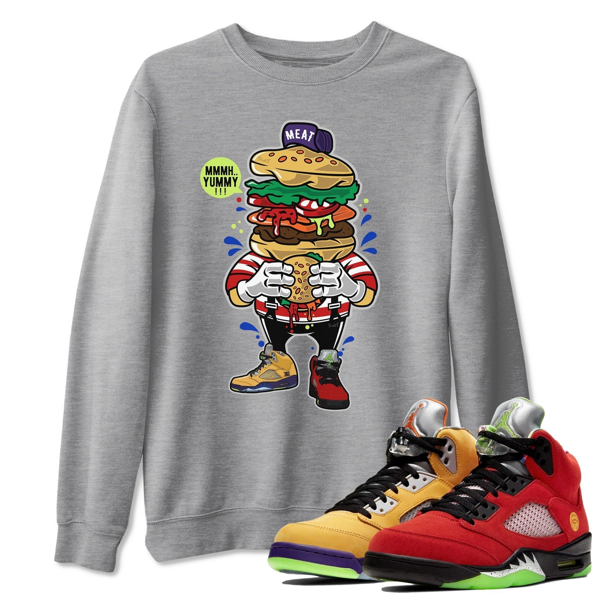 Jordan 5 What The Sneaker Match Tees I Love Burger Sneaker Tees Jordan 5 What The Sneaker Release Tees Unisex Shirts