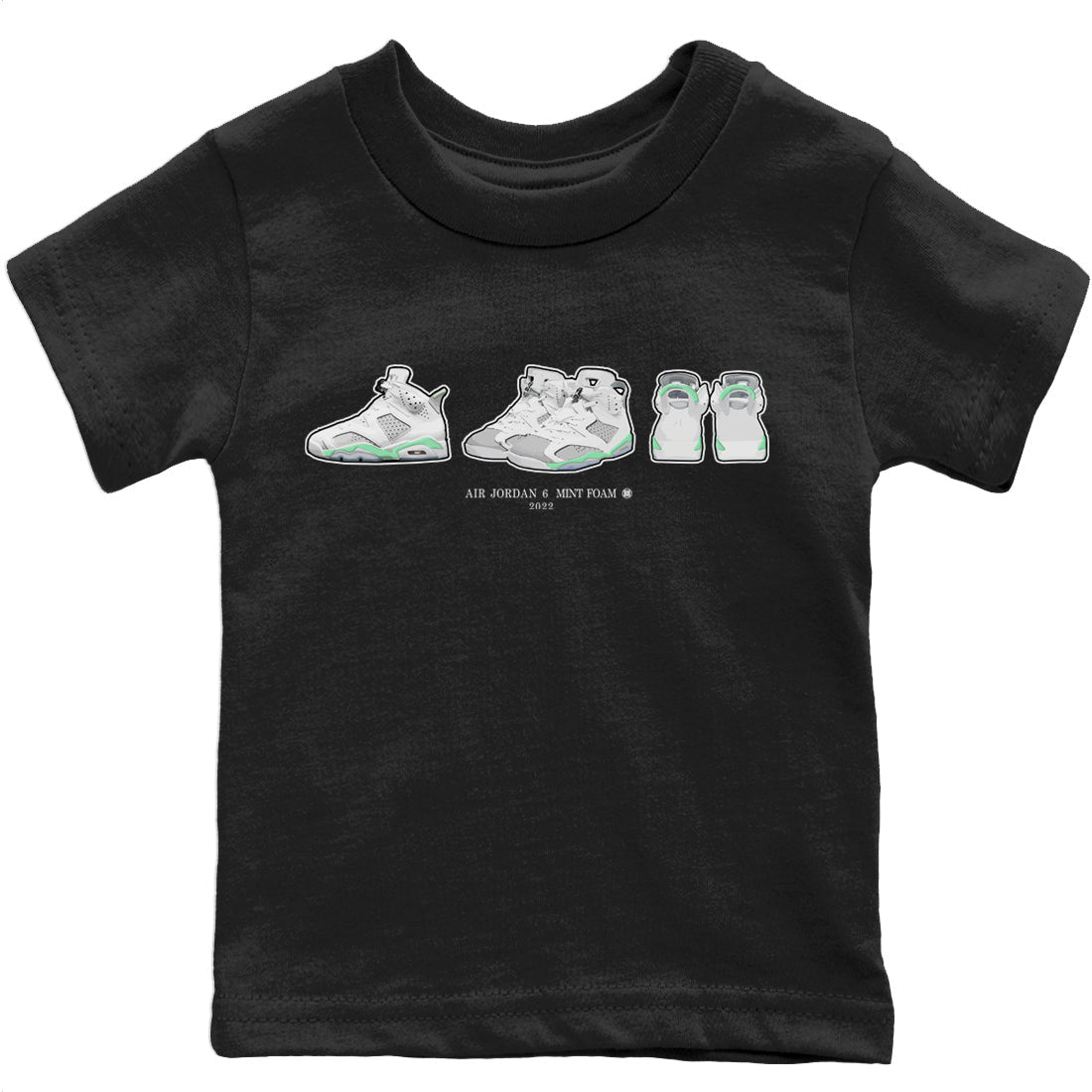 Jordan 6 Mint Foam Sneaker Match Tees Air Jordan 6 Prelude Sneaker Tees Jordan 6 Mint Foam Sneaker Release Tees Kids Shirts