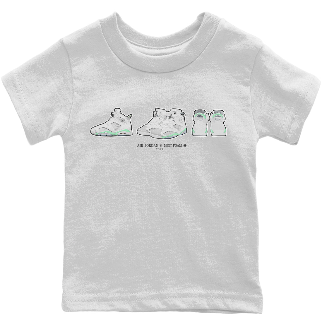 Jordan 6 Mint Foam Sneaker Match Tees Air Jordan 6 Prelude Sneaker Tees Jordan 6 Mint Foam Sneaker Release Tees Kids Shirts
