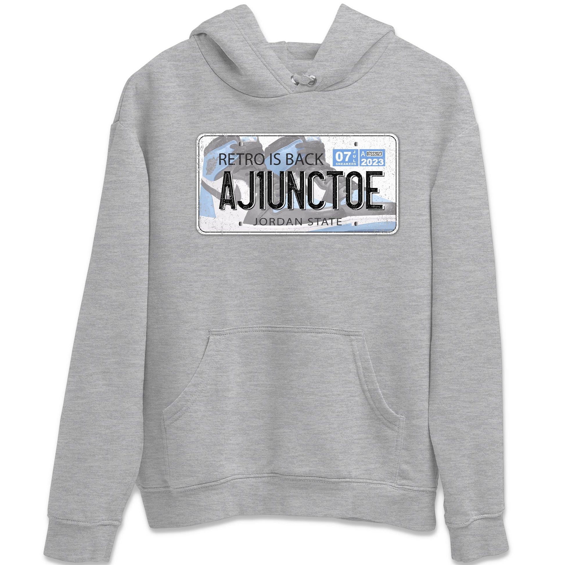 Air Jordan 1 Retro High OG University Blue shirt to match jordans Jordan Plate sneaker tees Air Jordan 1 UNC Toe SNRT Sneaker Release Tees Unisex Heather Grey 2 T-Shirt