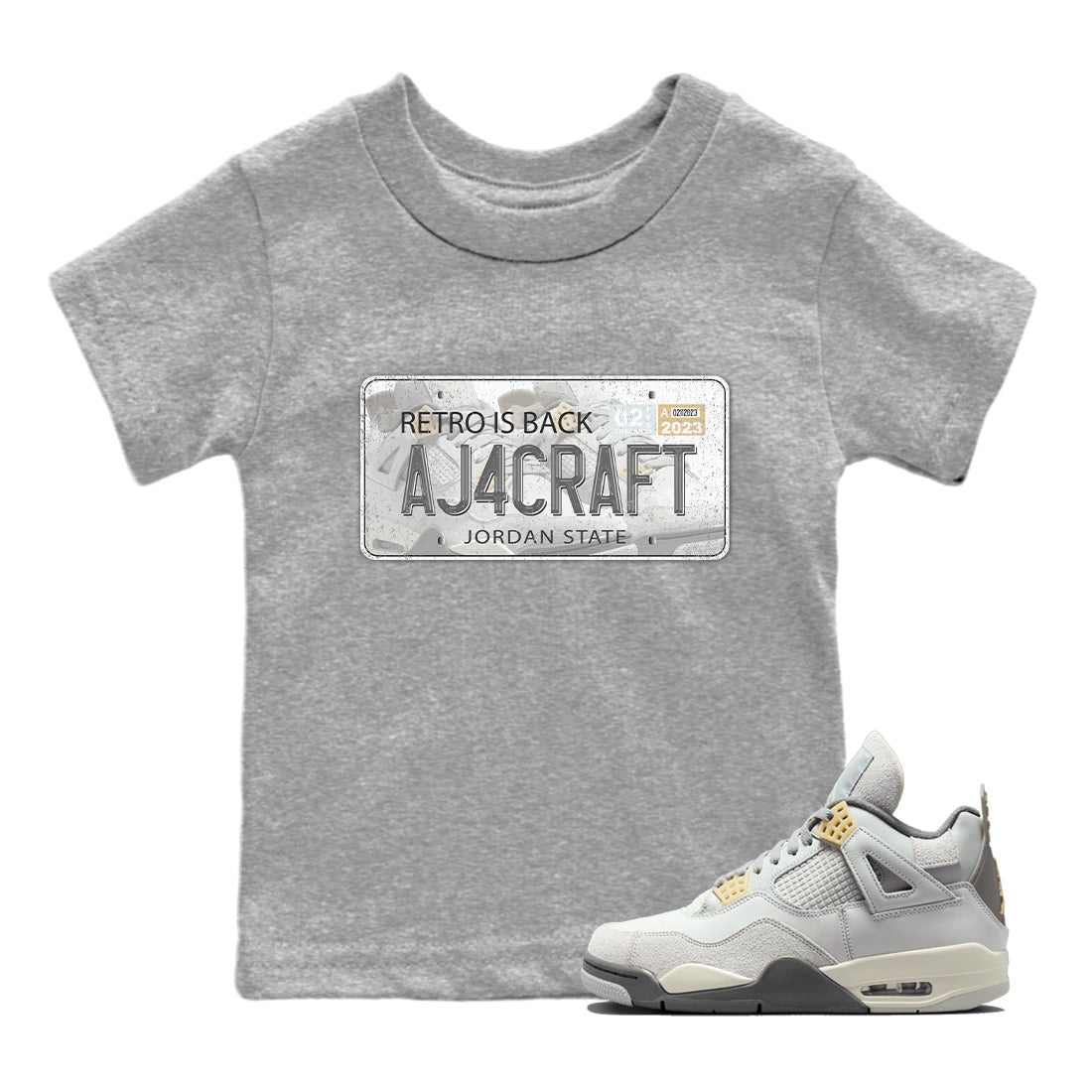Jordan 4 Craft Sneaker Match Tees Jordan Plate Sneaker Tees Jordan 4 Craft Sneaker Release Tees Kids Shirts
