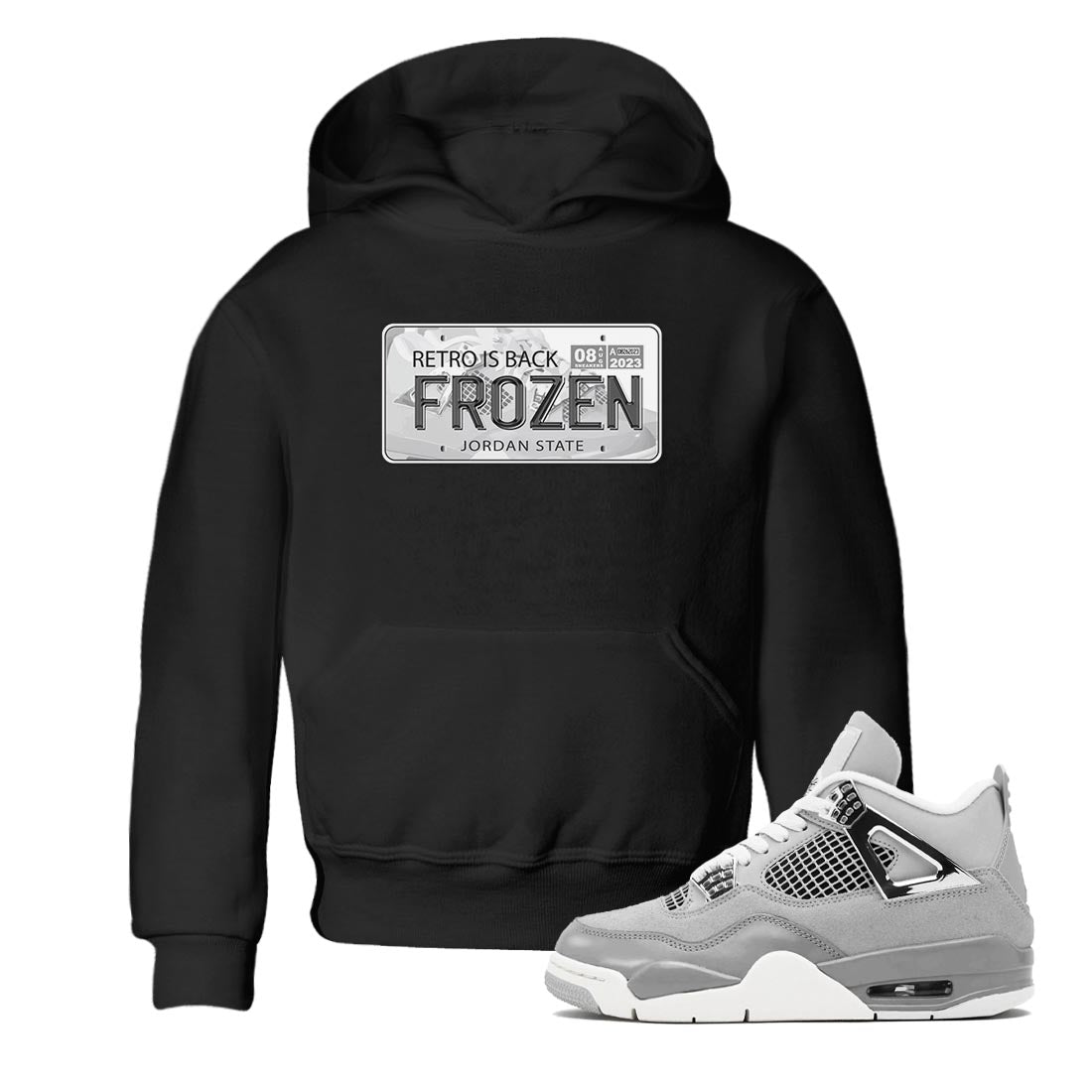 AJ4 Frozen Moments shirt to match jordans Jordan Plate sneaker tees Crew Neck AJ4 Frozen Moments SNRT Sneaker Release Tees Baby Toddler Black 1 T-Shirt