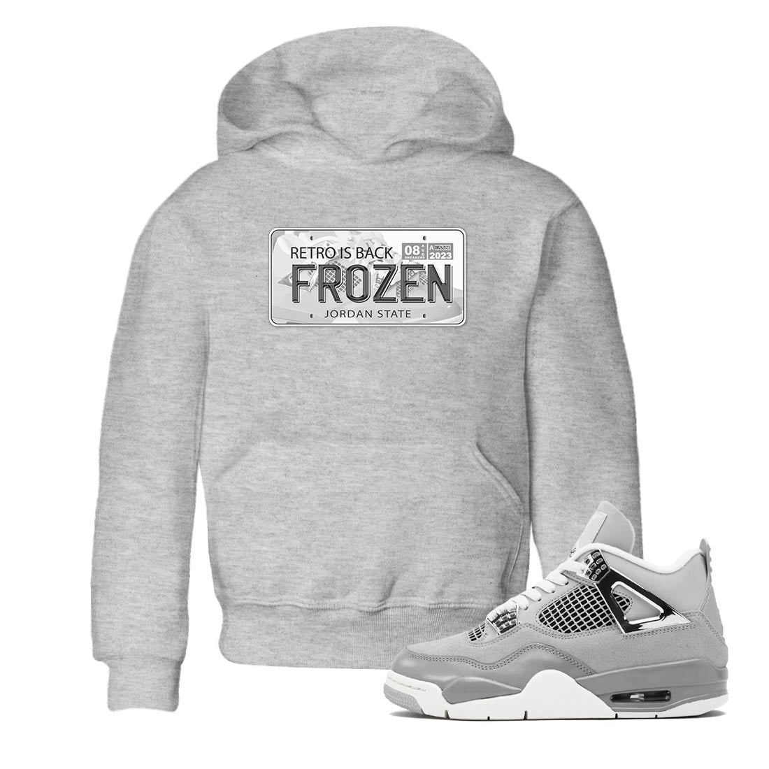 AJ4 Frozen Moments shirt to match jordans Jordan Plate sneaker tees Crew Neck AJ4 Frozen Moments SNRT Sneaker Release Tees Baby Toddler Heather Grey 1 T-Shirt