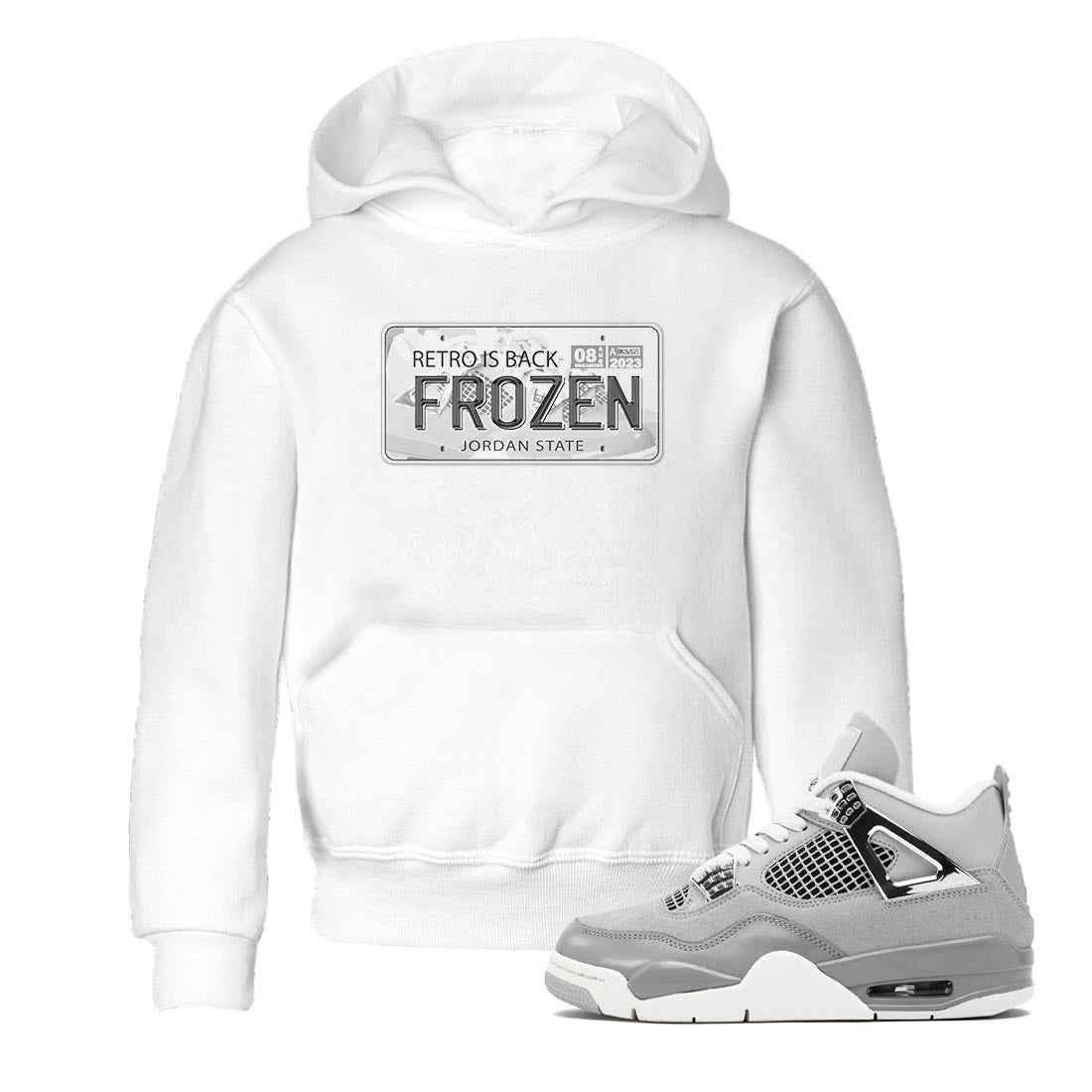AJ4 Frozen Moments shirt to match jordans Jordan Plate sneaker tees Crew Neck AJ4 Frozen Moments SNRT Sneaker Release Tees Baby Toddler White 1 T-Shirt
