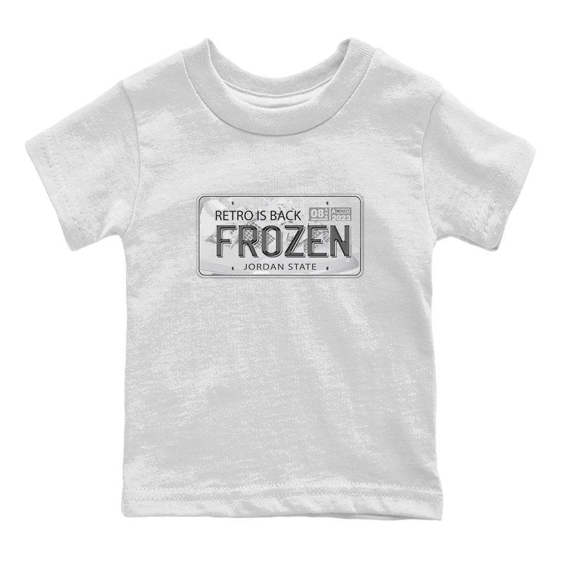 AJ4 Frozen Moments shirt to match jordans Jordan Plate sneaker tees Crew Neck AJ4 Frozen Moments SNRT Sneaker Release Tees Baby Toddler White 2 T-Shirt
