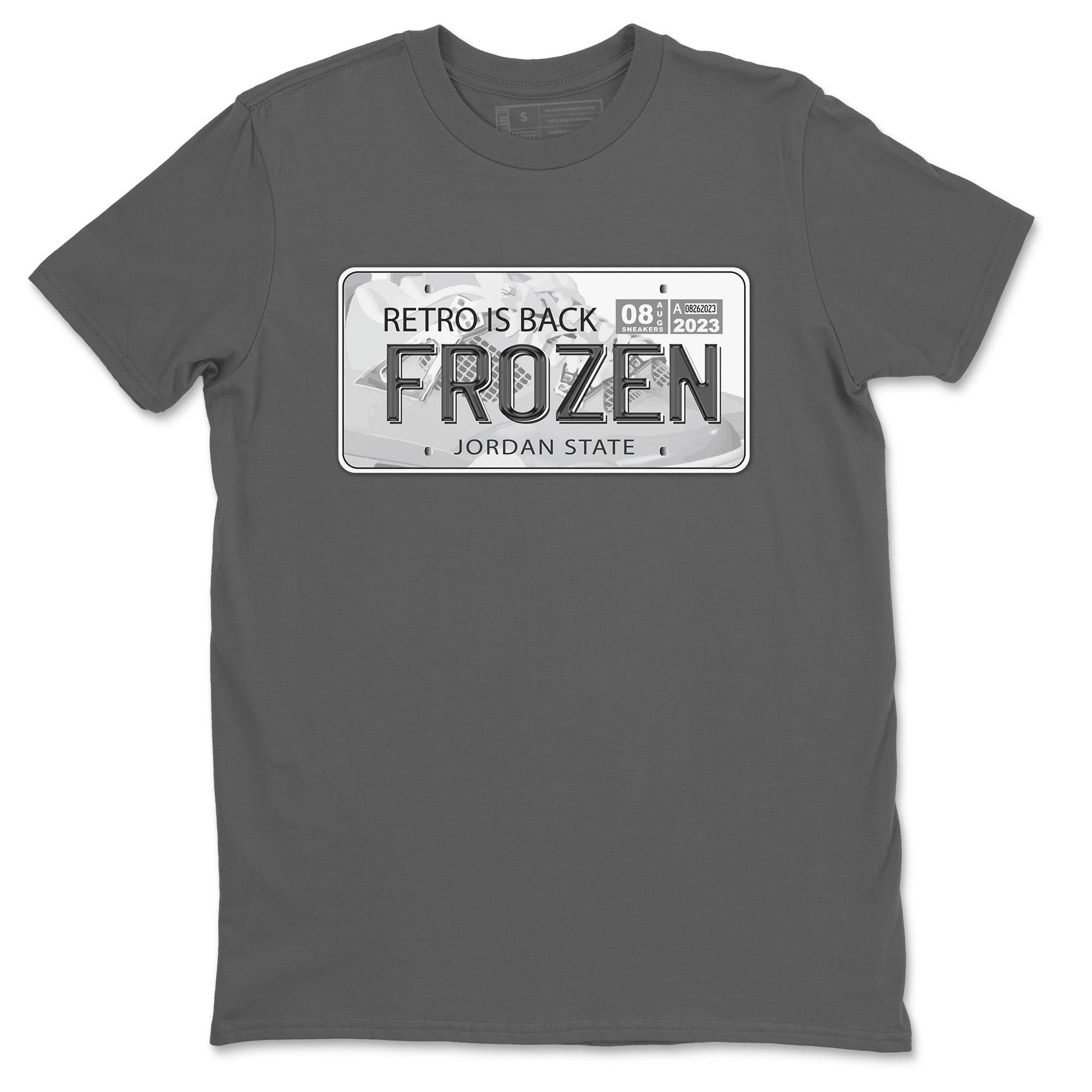 AJ4 Frozen Moments shirt to match jordans Jordan Plate sneaker tees Crew Neck AJ4 Frozen Moments SNRT Sneaker Release Tees Unisex Casual Shirts Cool Grey 2 T-Shirt