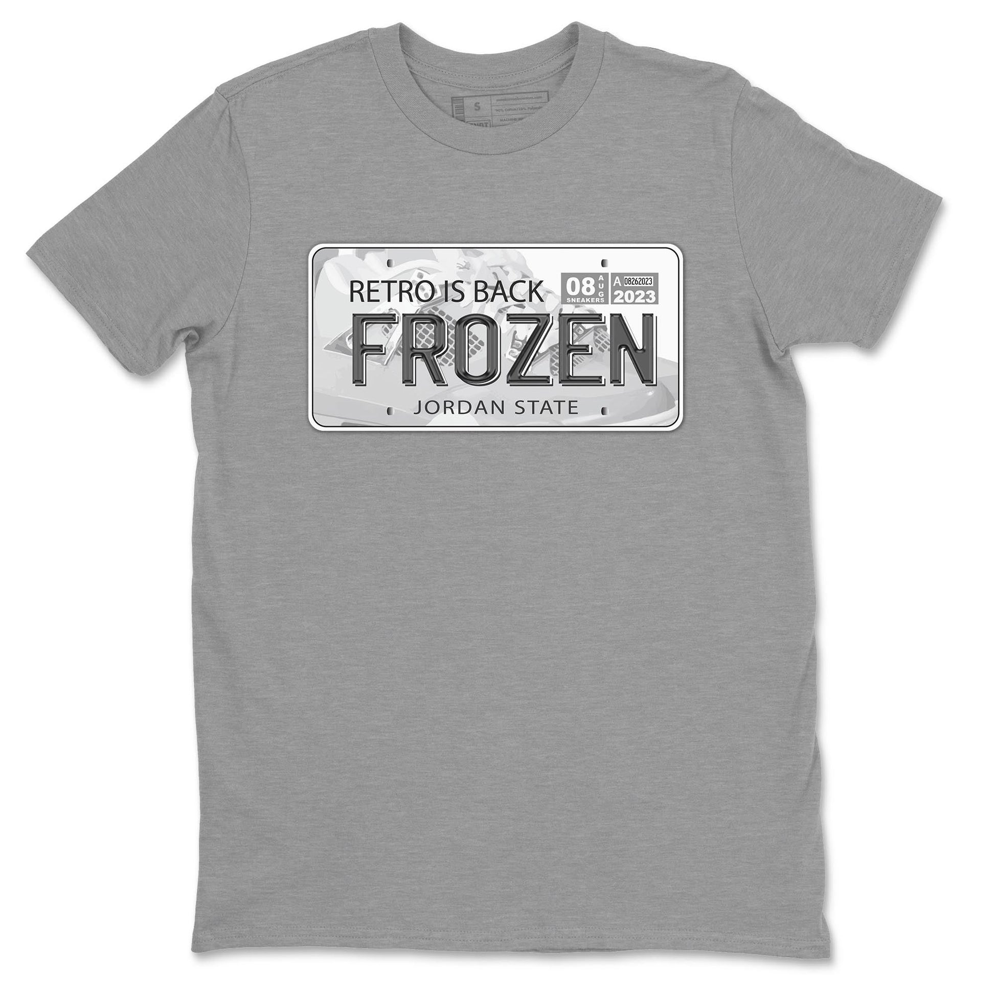 AJ4 Frozen Moments shirt to match jordans Jordan Plate sneaker tees Crew Neck AJ4 Frozen Moments SNRT Sneaker Release Tees Unisex Casual Shirts Heather Grey 2 T-Shirt