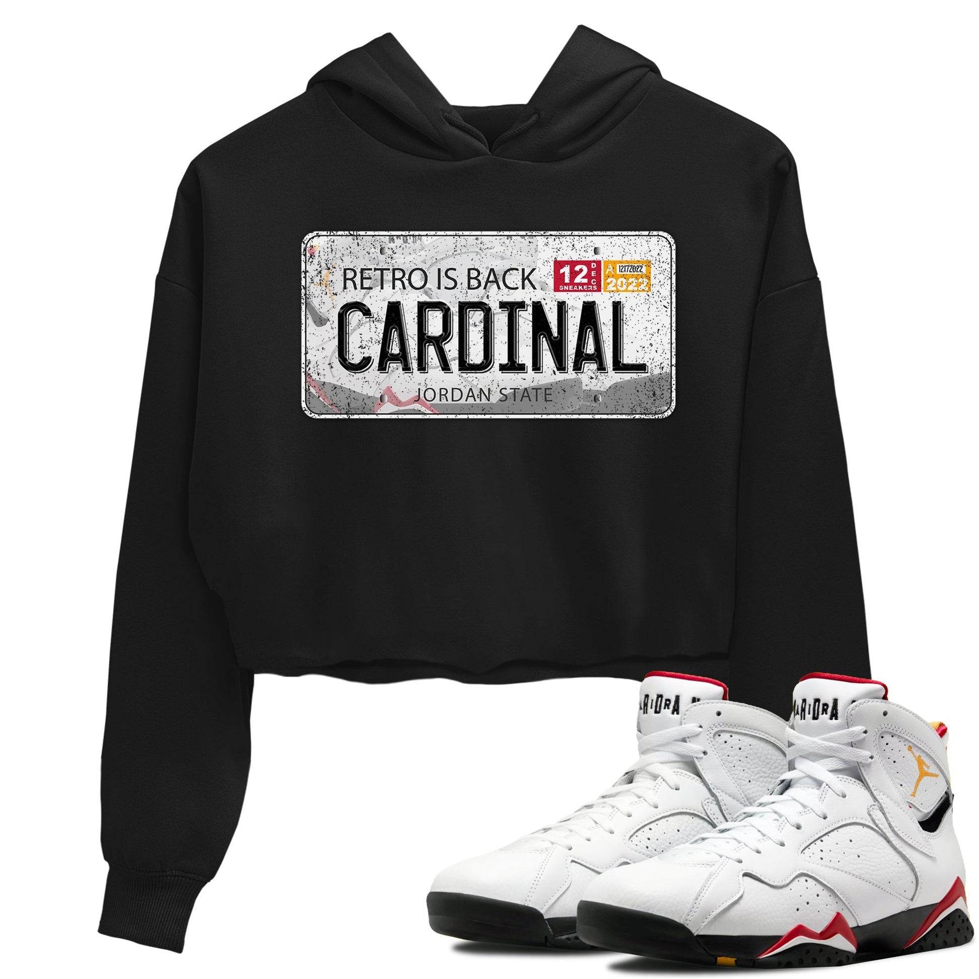 Jordan 7 Cardinal Sneaker Match Tees Jordan Plate Sneaker Tees Jordan 7 Cardinal Sneaker Release Tees Women's Shirts