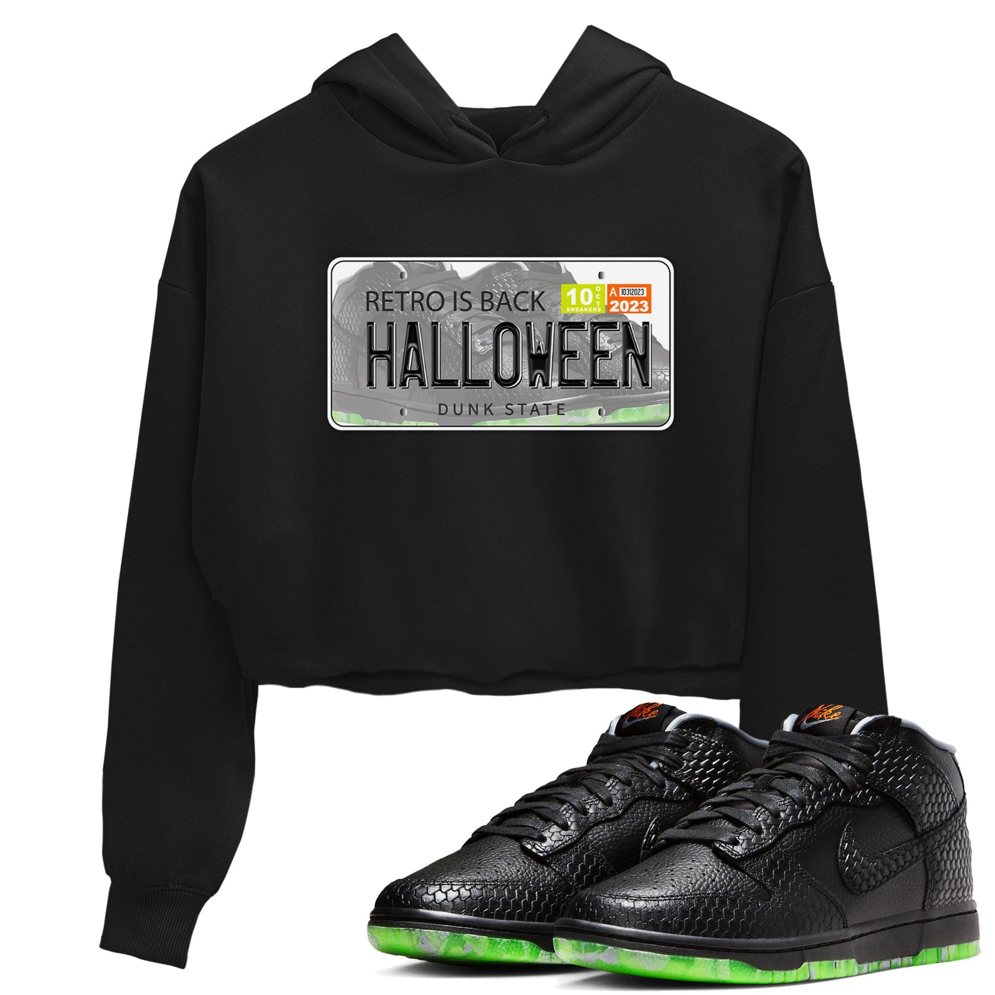 Nike Dunk Mid Premium shirt to match jordans Jordan Plate sneaker tees Nike Dunk Mid Halloween SNRT Sneaker Tees Sneaker Matching Clothing Brand Black 1 Crop T-Shirt