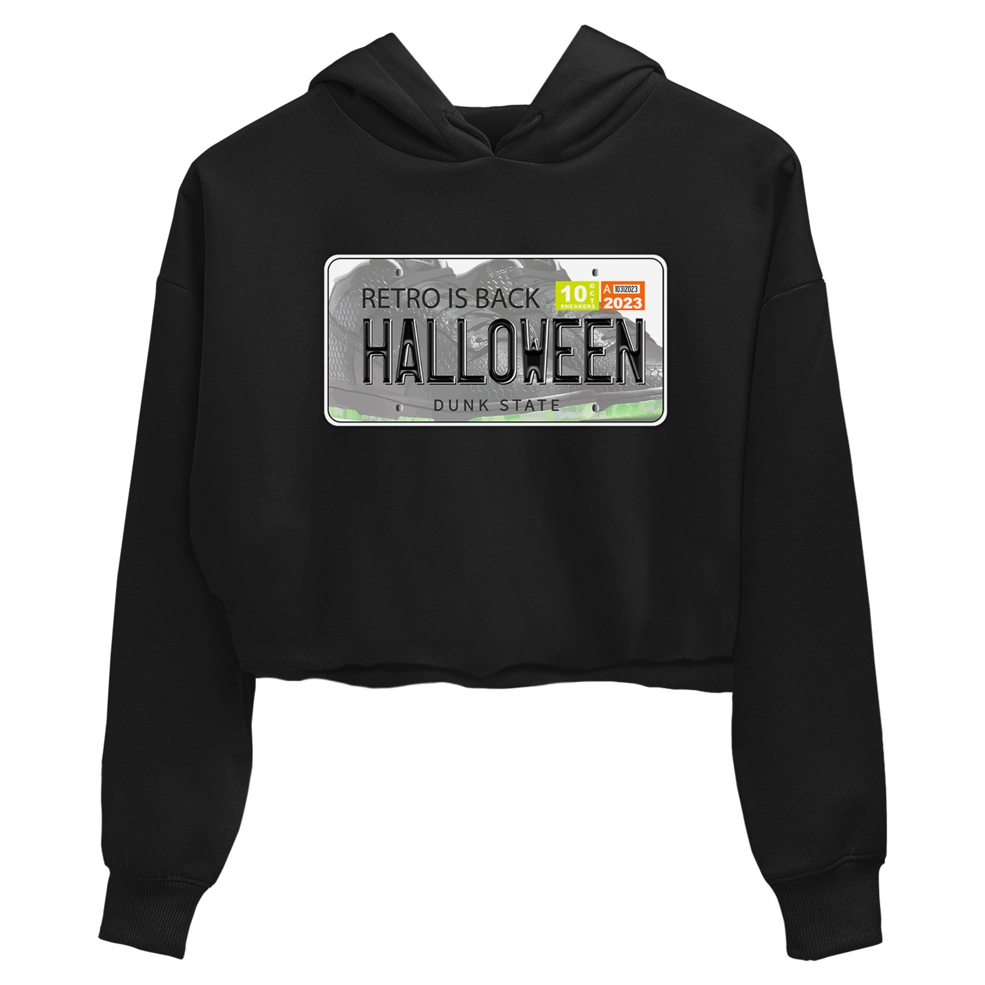 Nike Dunk Mid Premium shirt to match jordans Jordan Plate sneaker tees Nike Dunk Mid Halloween SNRT Sneaker Tees Sneaker Matching Clothing Brand Black 2 Crop T-Shirt
