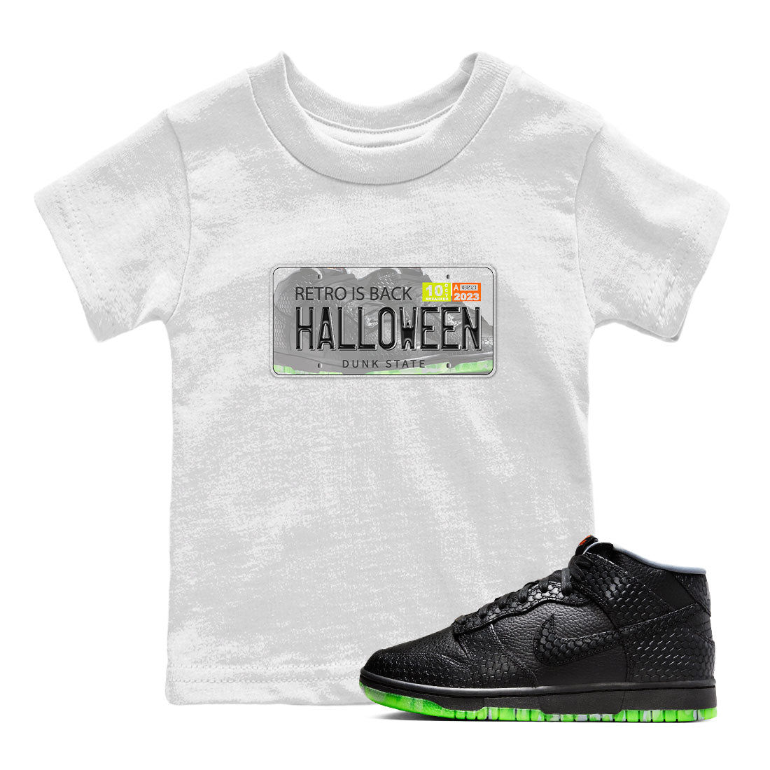 Nike Dunk Mid Premium shirt to match jordans Jordan Plate sneaker tees Nike Dunk Mid Halloween SNRT Sneaker Tees Sneaker Matching Clothing Brand Baby Toddler White 1 T-Shirt
