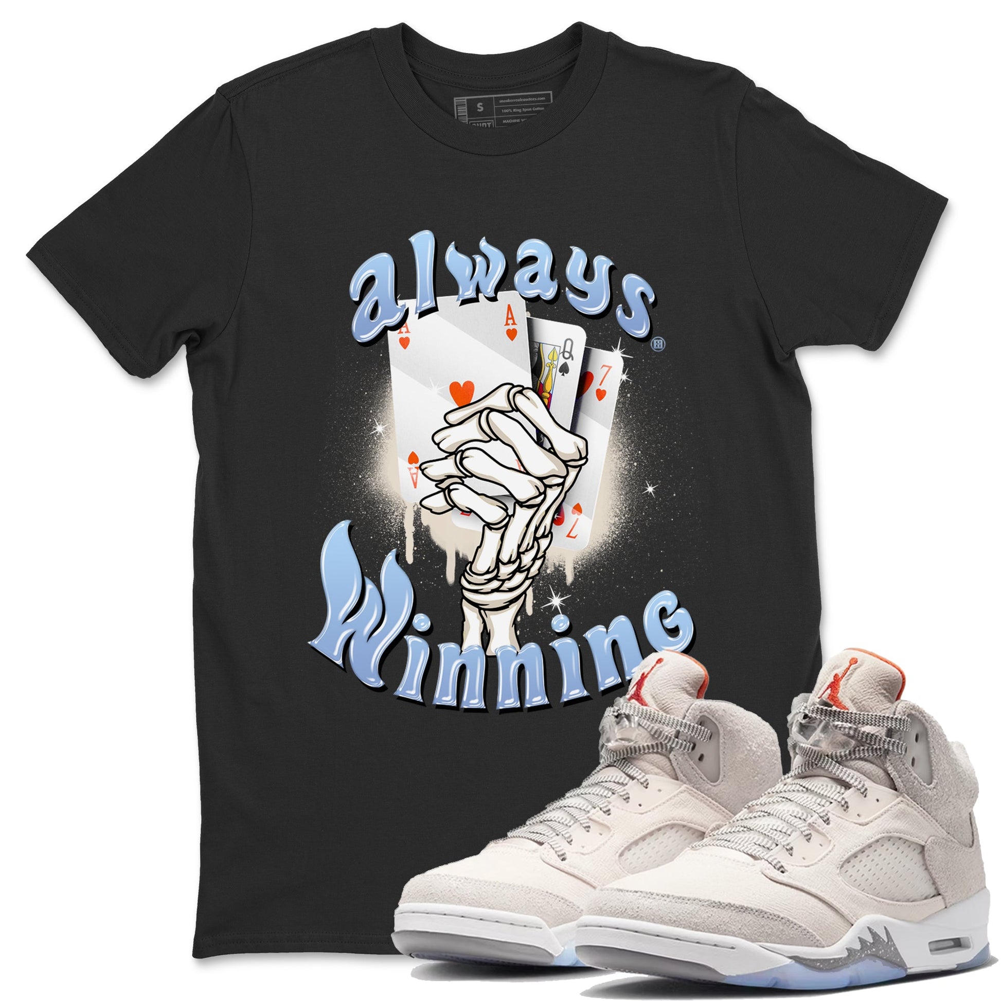 Air Jordan 5 Craft Sneaker Match Tees Always Winning Sneaker Tees Air Jordan 5 Retro Craft Shirts Unisex Shirts Black 1