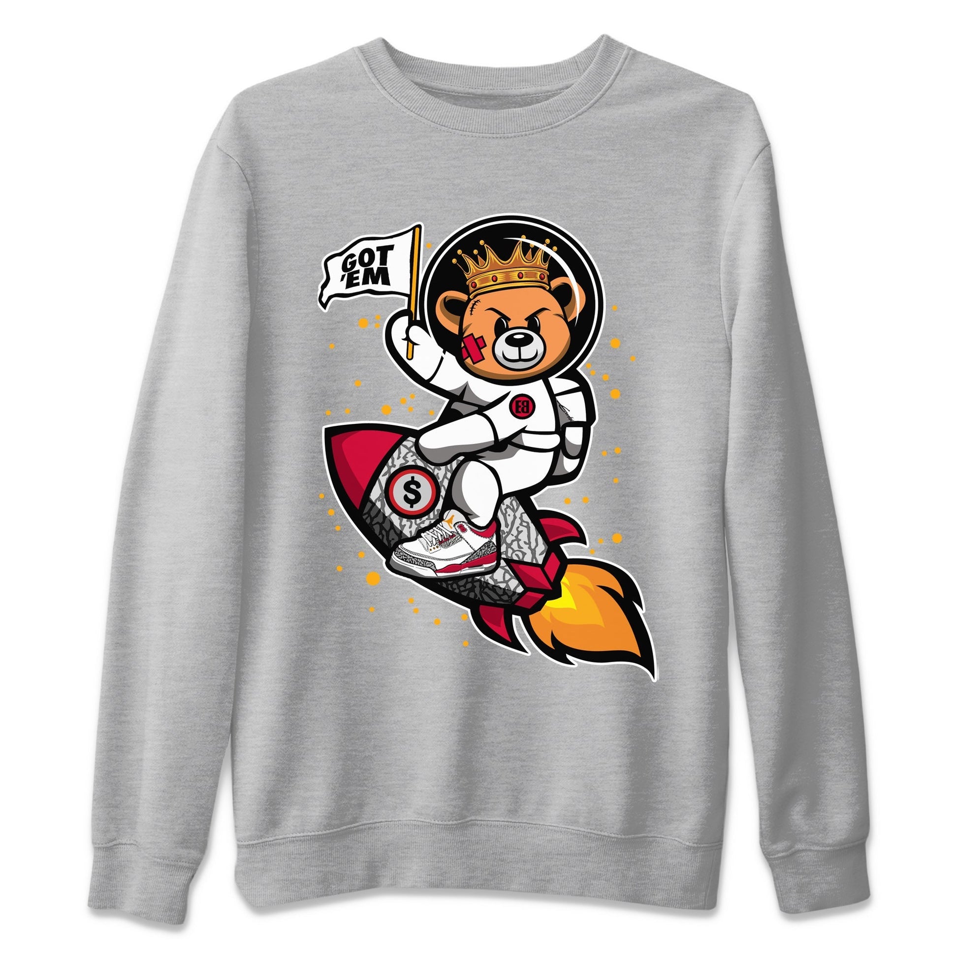Jordan 3 Cardinal Sneaker Match Tees Astronaut Bear Sneaker Tees Jordan 3 Cardinal Sneaker Release Tees Unisex Shirts