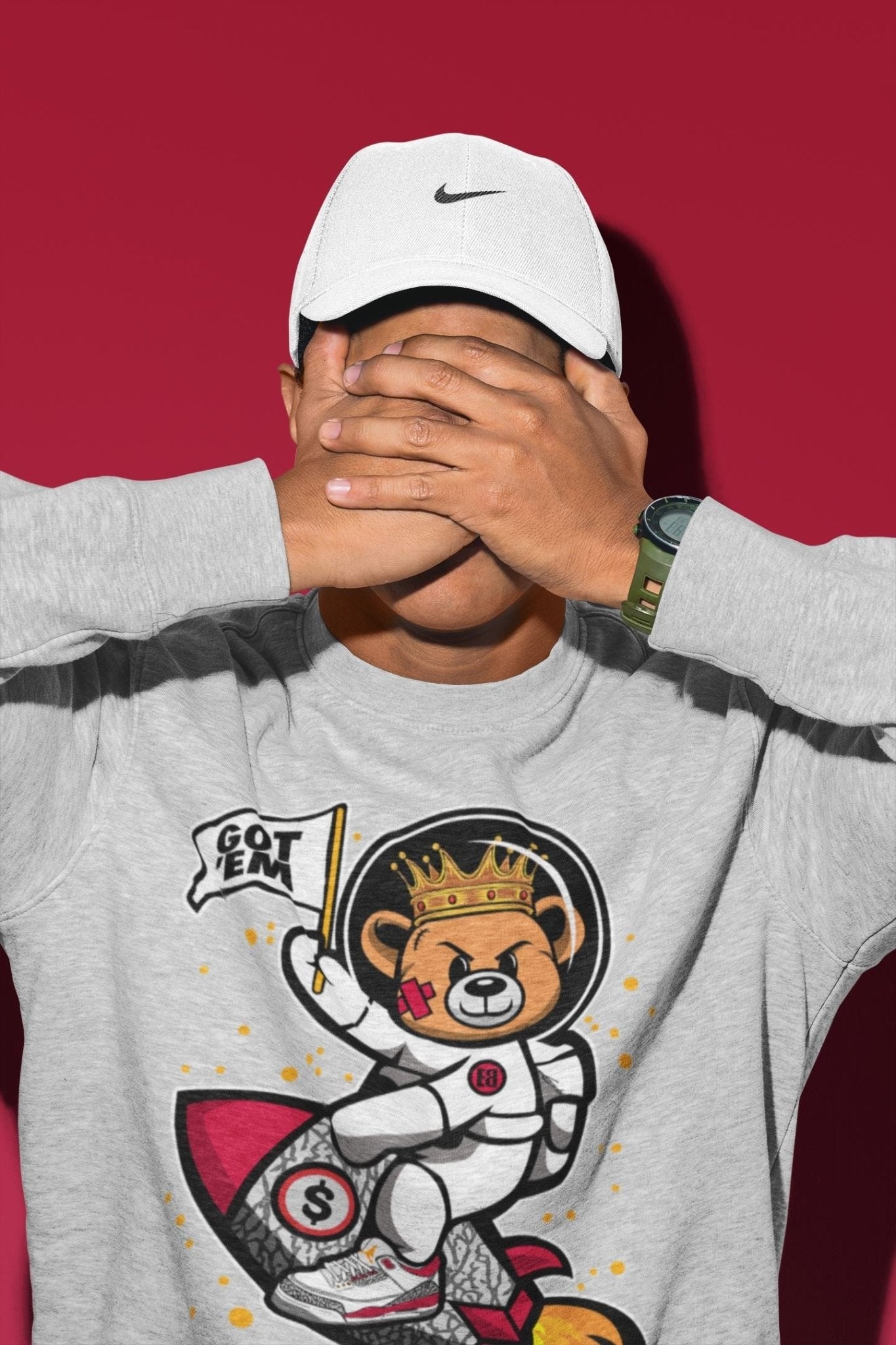 Jordan 3 Cardinal Sneaker Match Tees Astronaut Bear Sneaker Tees Jordan 3 Cardinal Sneaker Release Tees Unisex Shirts