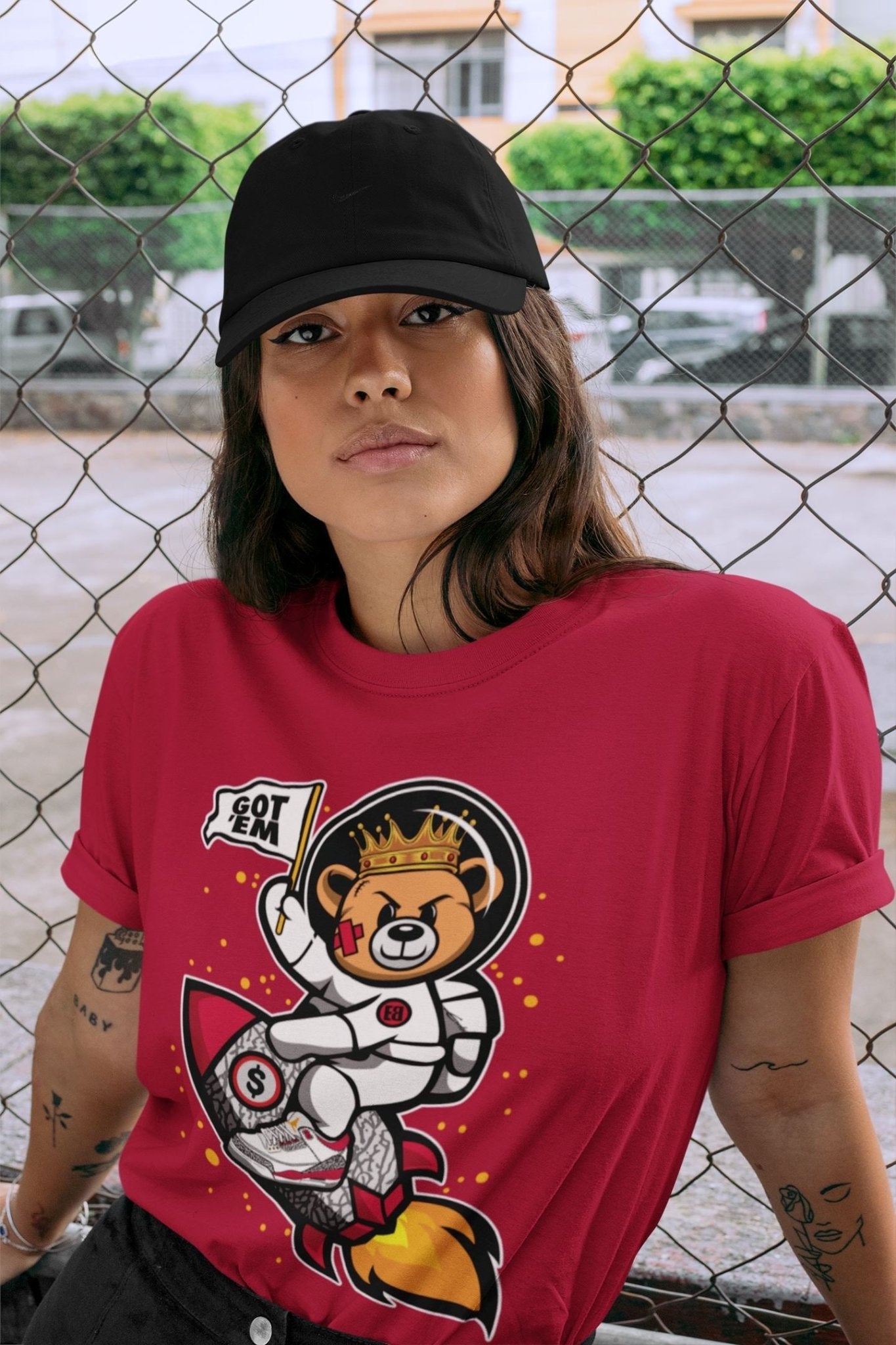 Jordan 3 Cardinal Sneaker Match Tees Astronaut Bear Sneaker Tees Jordan 3 Cardinal Sneaker Release Tees Unisex Shirts