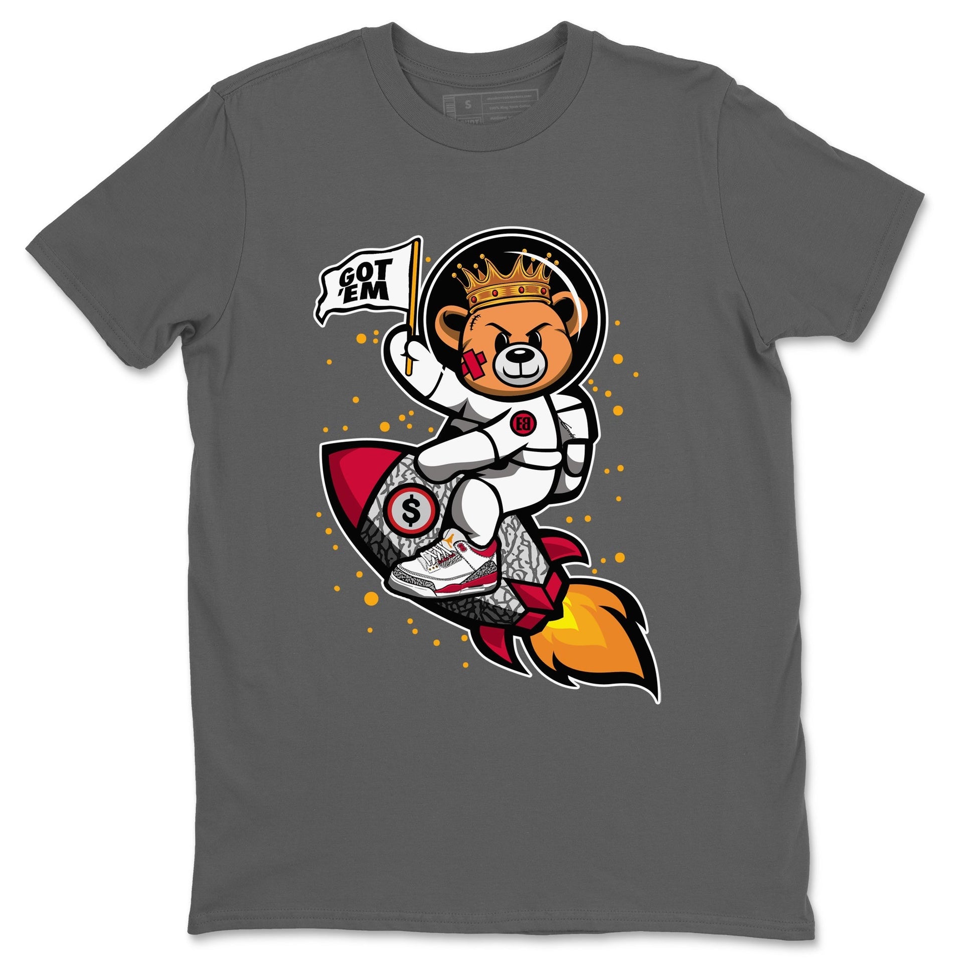 Jordan 3 Cardinal Sneaker Match Tees Astronaut Bear Sneaker Tees Jordan 3 Cardinal Sneaker Release Tees Unisex Shirts