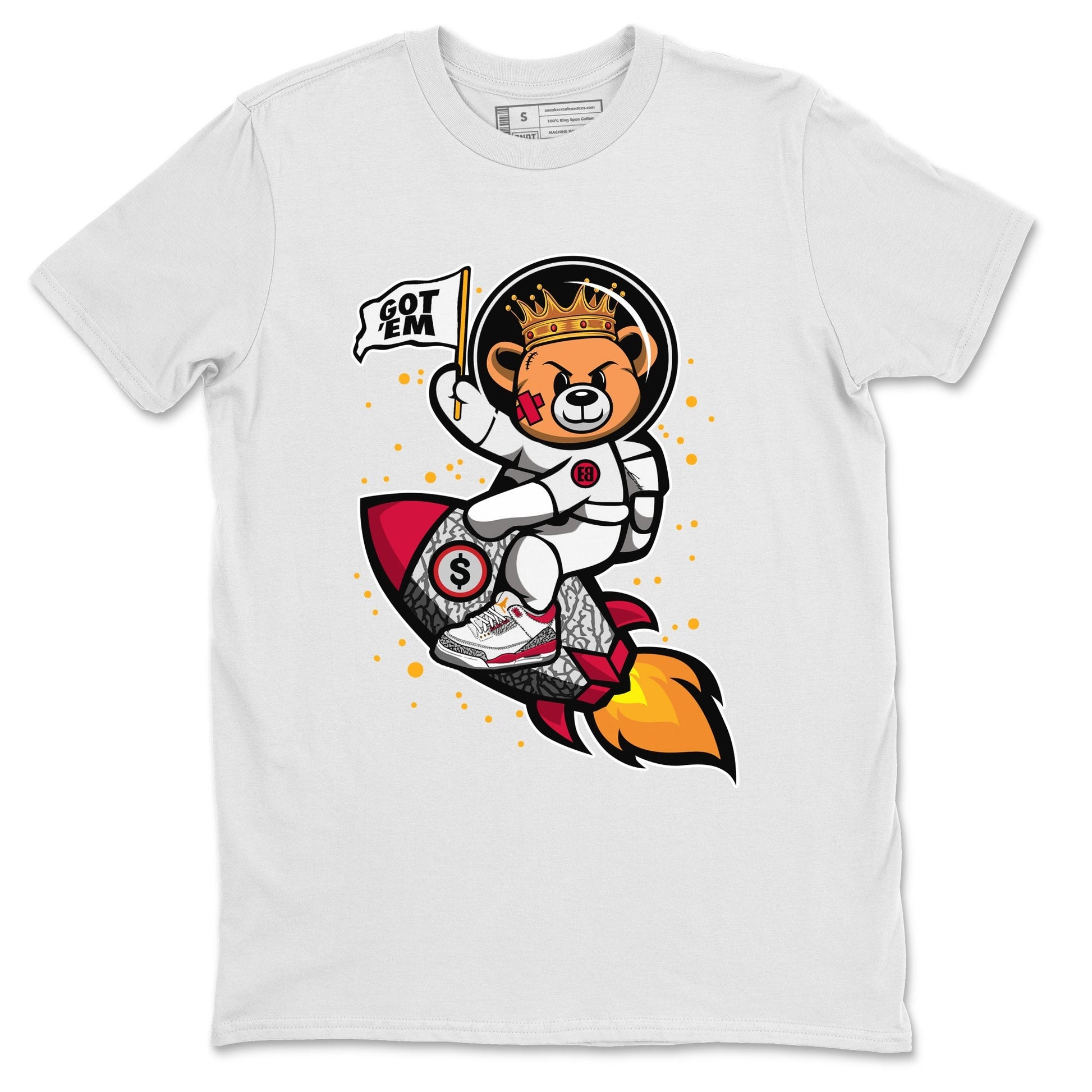 Jordan 3 Cardinal Sneaker Match Tees Astronaut Bear Sneaker Tees Jordan 3 Cardinal Sneaker Release Tees Unisex Shirts