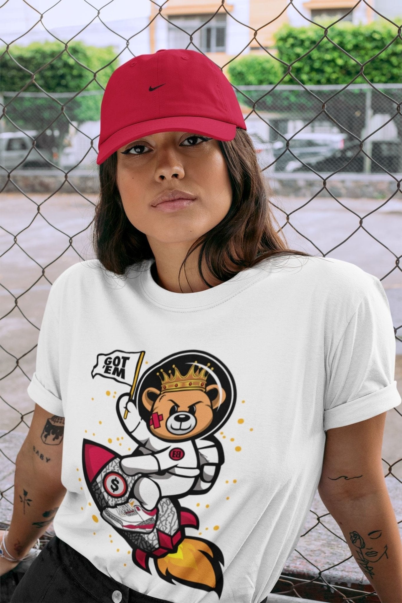 Jordan 3 Cardinal Sneaker Match Tees Astronaut Bear Sneaker Tees Jordan 3 Cardinal Sneaker Release Tees Unisex Shirts