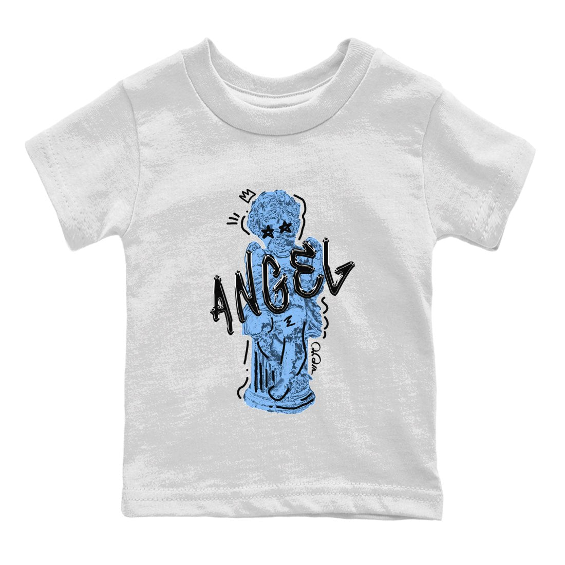Jordan 5 UNC Jordan Shirts Baby Angel Sneaker Tees AJ5 UNC Sneaker Release Tees Kids Shirts White 2