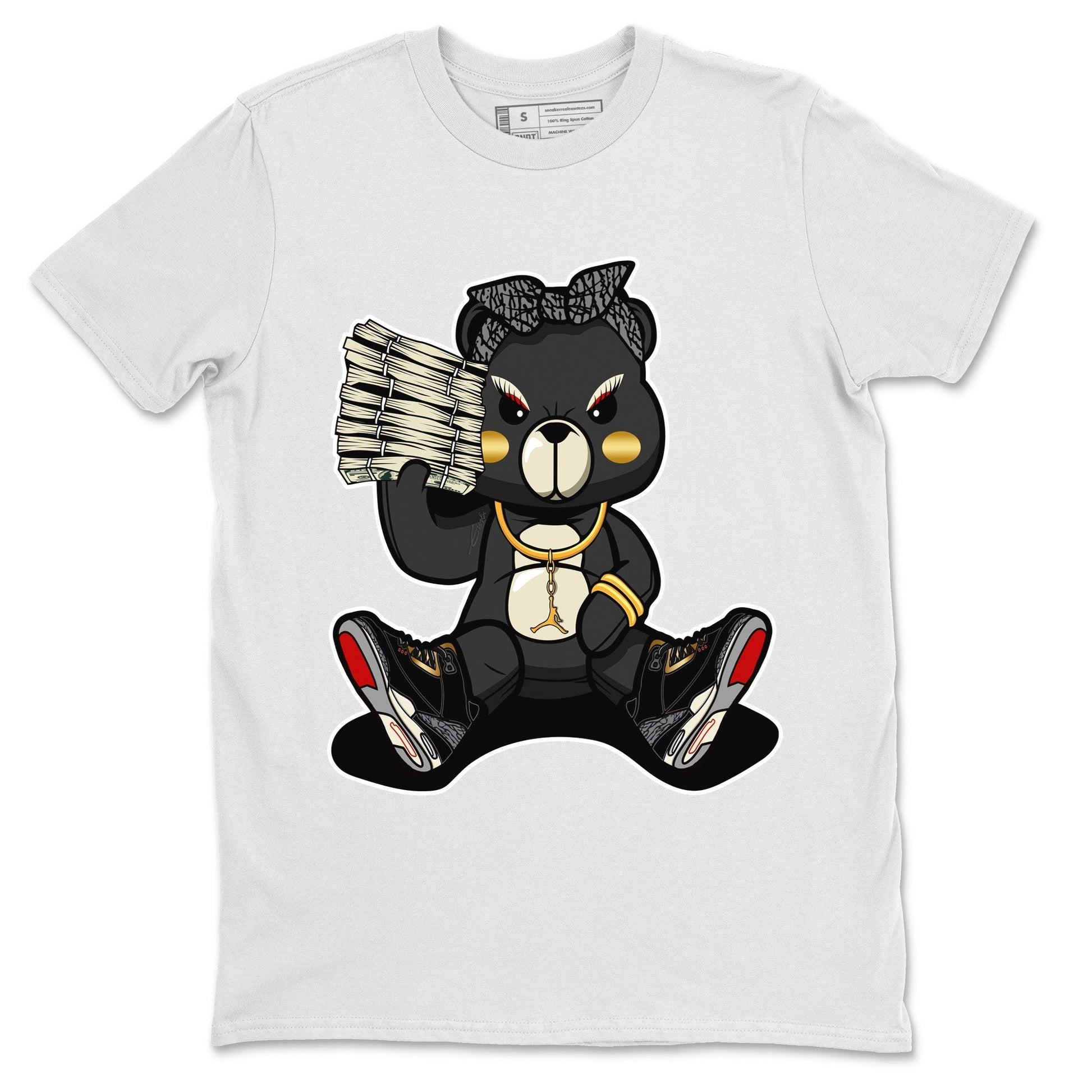 Jordan 3 Black Gold Sneaker Match Tees Bad Baby Bear Sneaker Tees Jordan 3 Black Gold Sneaker Release Tees Unisex Shirts