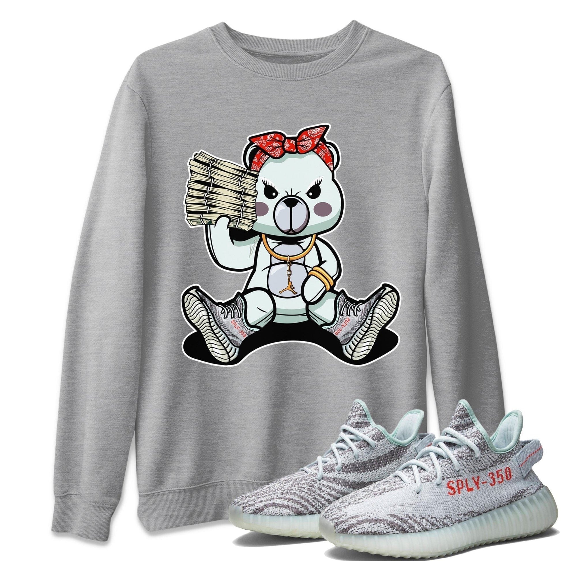 Yeezy 350 Blue Tint Sneaker Match Tees Bad Baby Bear Sneaker Tees Yeezy 350 Blue Tint Sneaker Release Tees Unisex Shirts