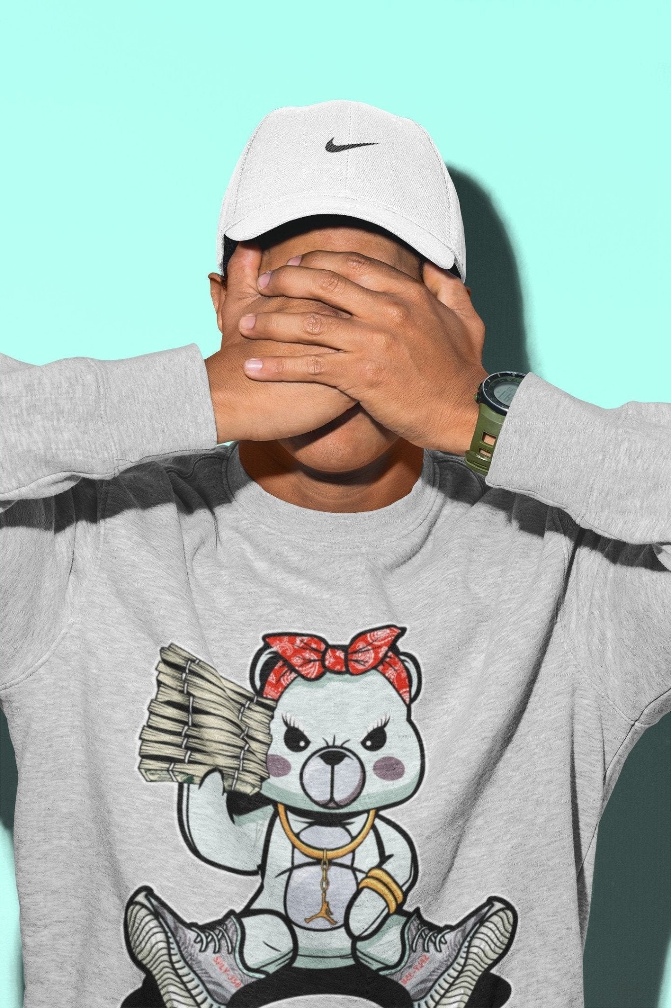 Yeezy 350 Blue Tint Sneaker Match Tees Bad Baby Bear Sneaker Tees Yeezy 350 Blue Tint Sneaker Release Tees Unisex Shirts