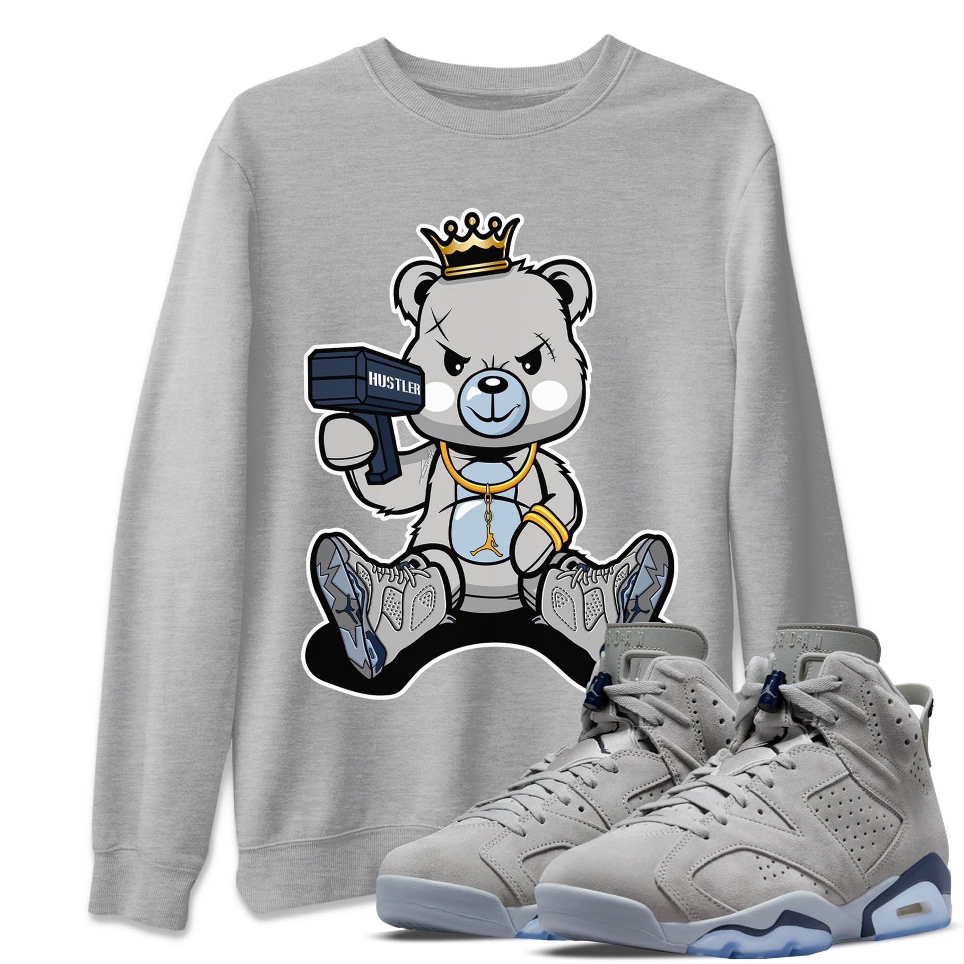 Jordan 6 Georgetown Sneaker Match Tees Bad King Baby Bear Sneaker Tees Jordan 6 Georgetown Sneaker Release Tees Unisex Shirts