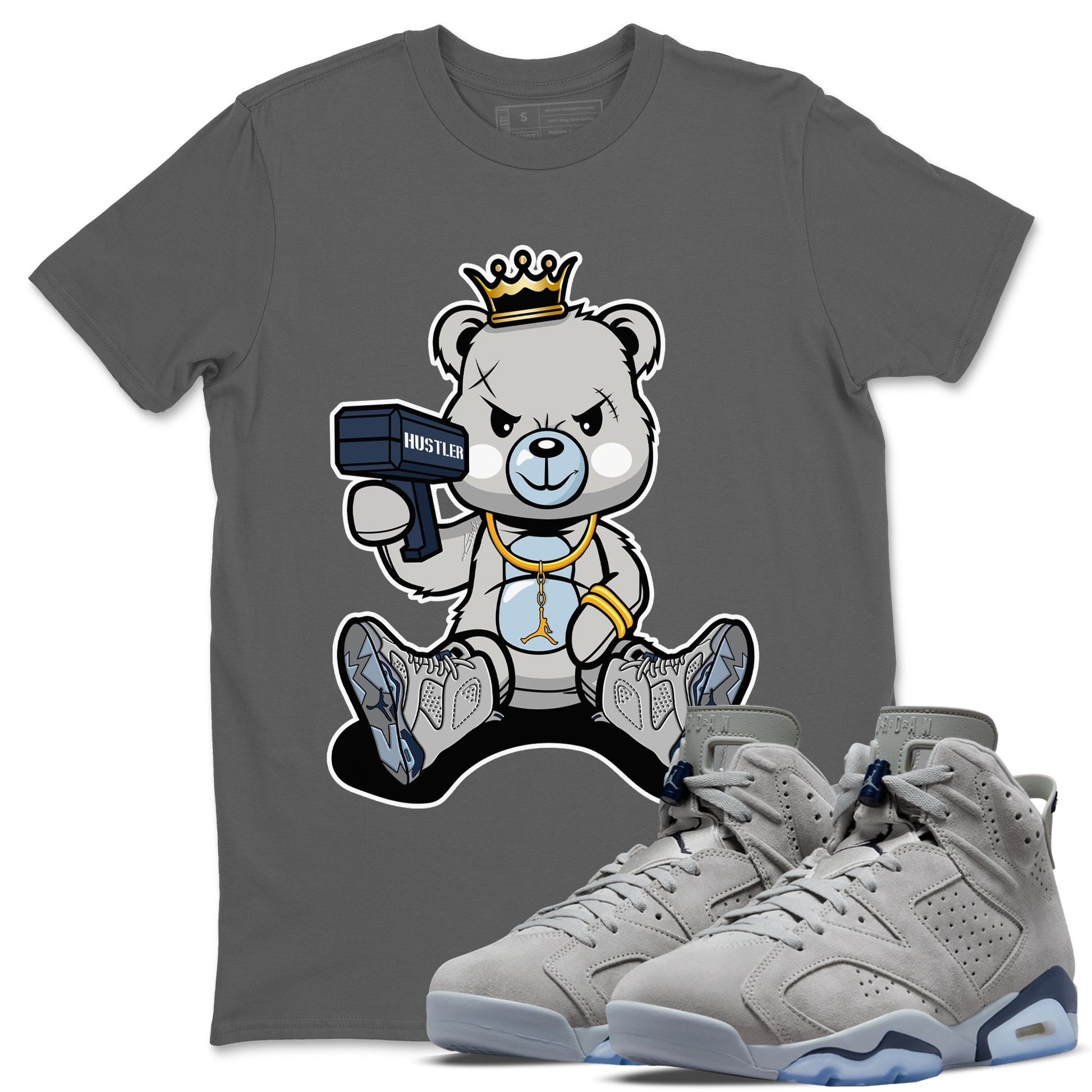 Jordan 6 Georgetown Sneaker Match Tees Bad King Baby Bear Sneaker Tees Jordan 6 Georgetown Sneaker Release Tees Unisex Shirts