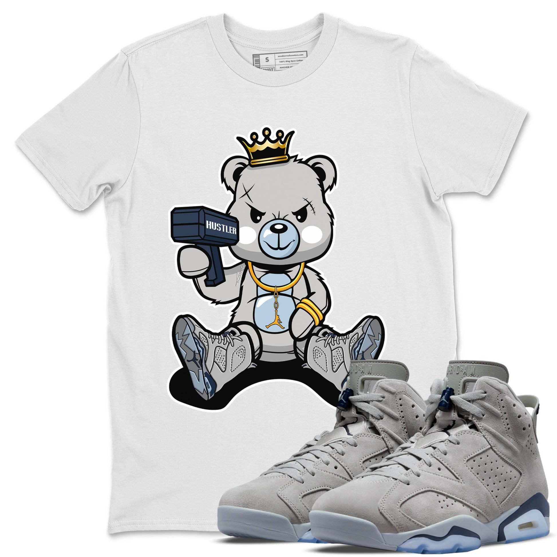 Jordan 6 Georgetown Sneaker Match Tees Bad King Baby Bear Sneaker Tees Jordan 6 Georgetown Sneaker Release Tees Unisex Shirts