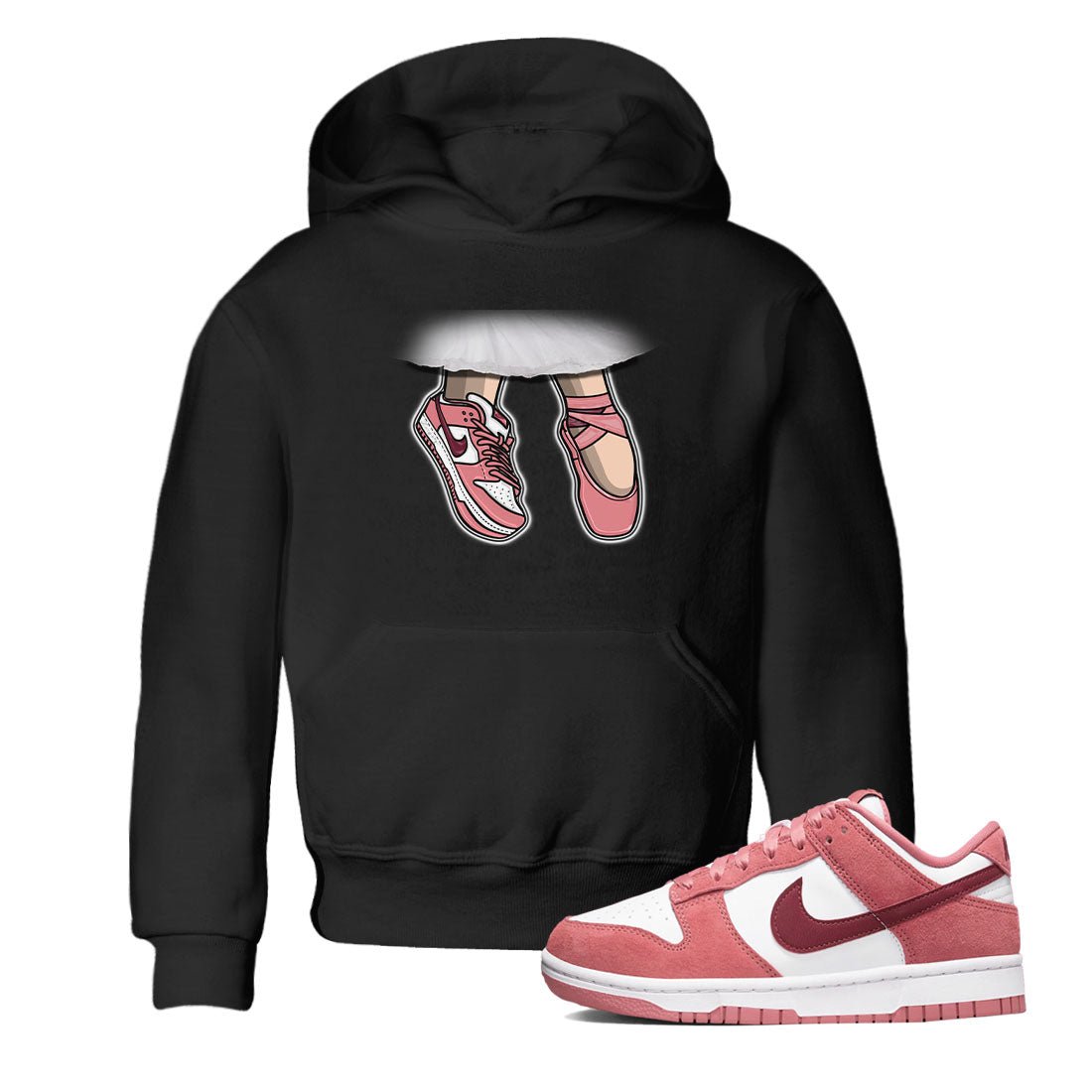 Dunk Valentine's Day shirt to match jordans Ballet Shoes sneaker tees Dunks Valentine's Day SNRT sneaker release tees baby toddler Black 1 cotton Shirt