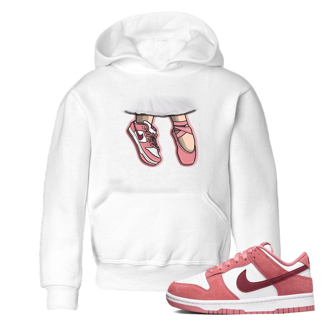 Dunk Valentine's Day shirt to match jordans Ballet Shoes sneaker tees Dunks Valentine's Day SNRT sneaker release tees baby toddler White 1 cotton Shirt
