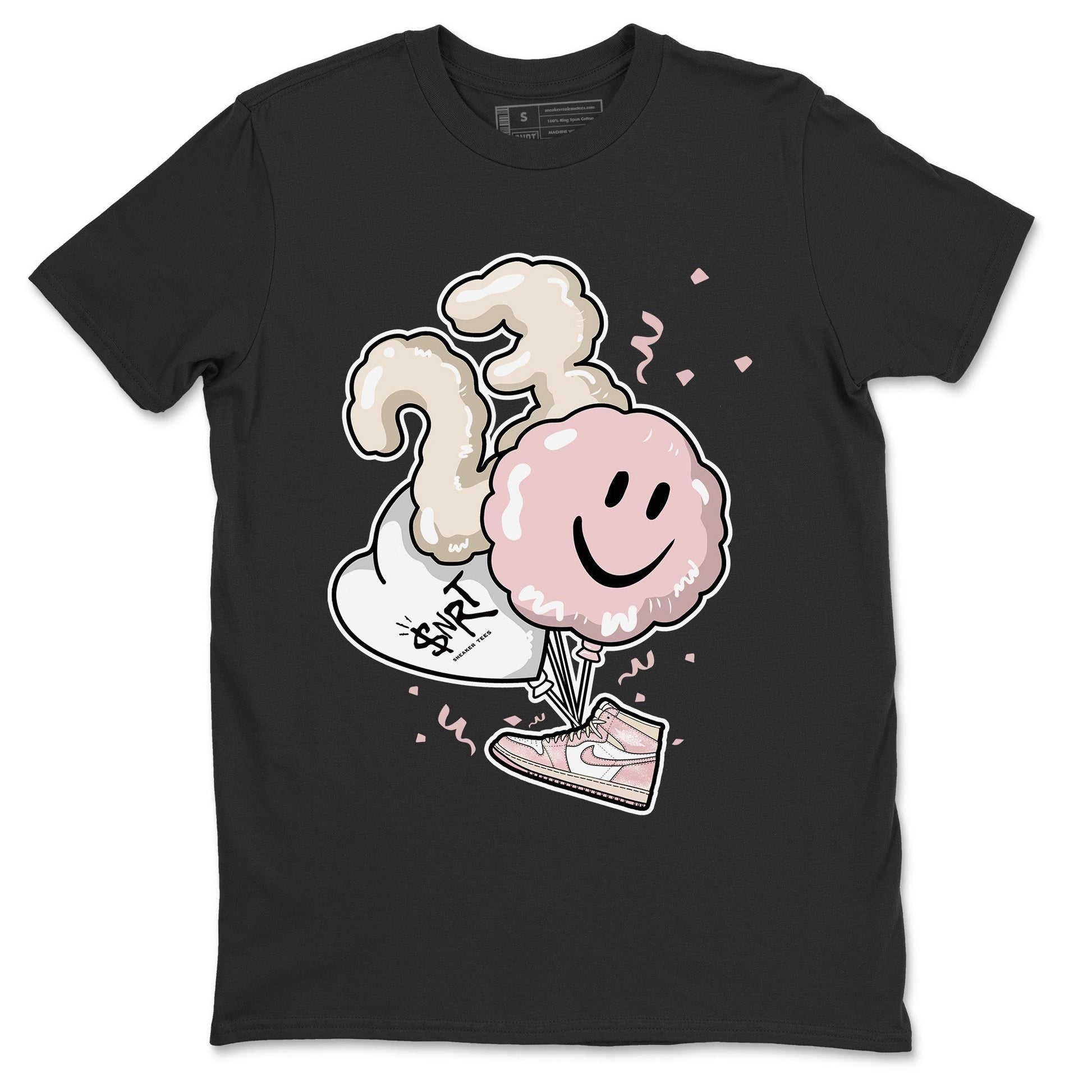 Air Jordan 1 Washed Pink Sneaker Match Tees Balloon Sneaker Tees Air Jordan 1 High OG WMNS Washed Pink Sneaker Release Tees Unisex Shirts Black 2