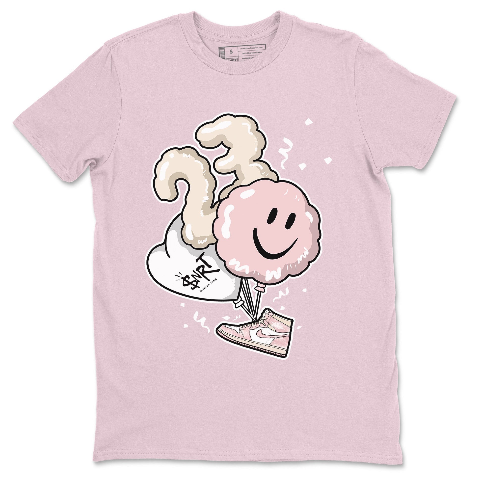 Air Jordan 1 Washed Pink Sneaker Match Tees Balloon Sneaker Tees Air Jordan 1 High OG WMNS Washed Pink Sneaker Release Tees Unisex Shirts Pink 2